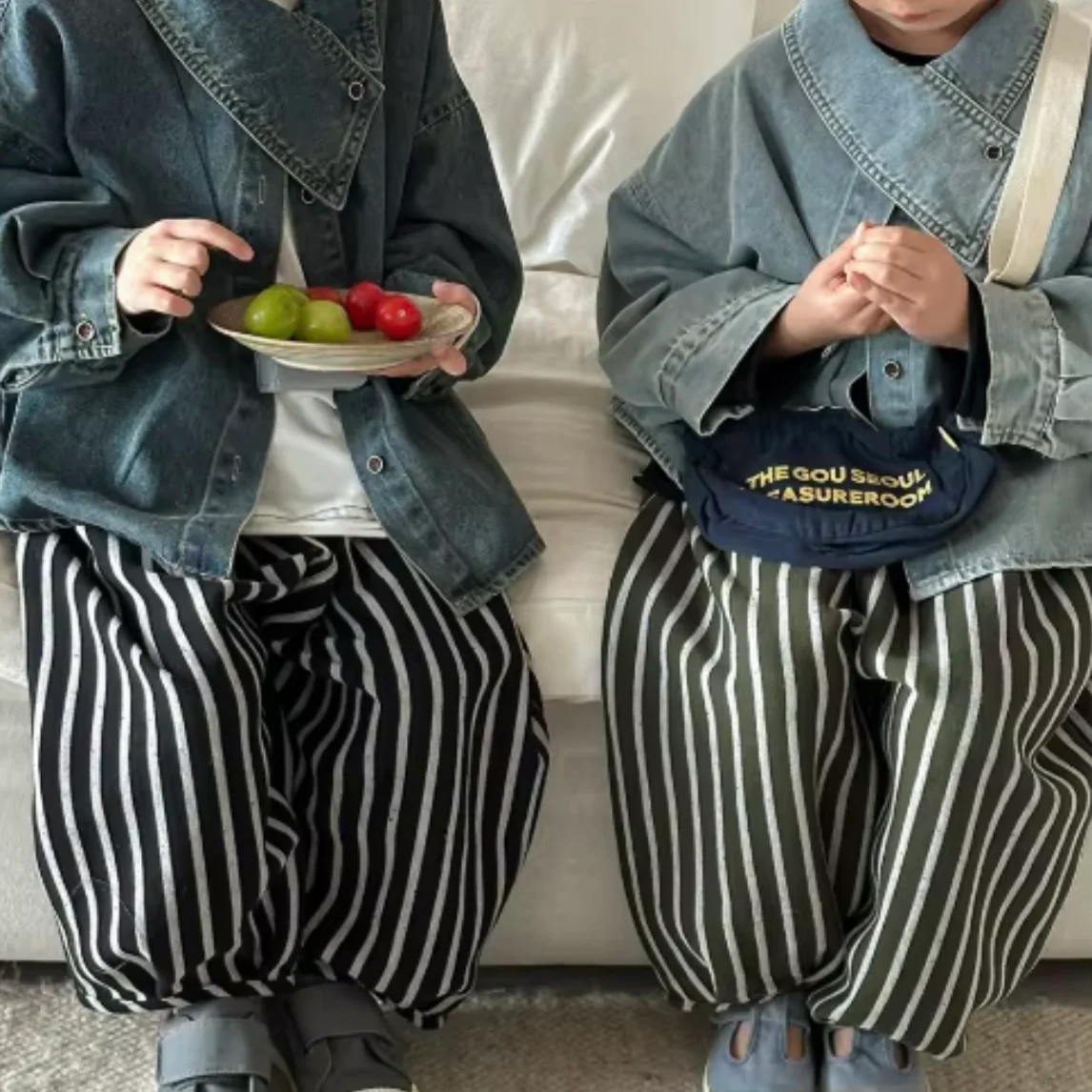 Otto Oversized Stripe Trousers (Black) - Image 2