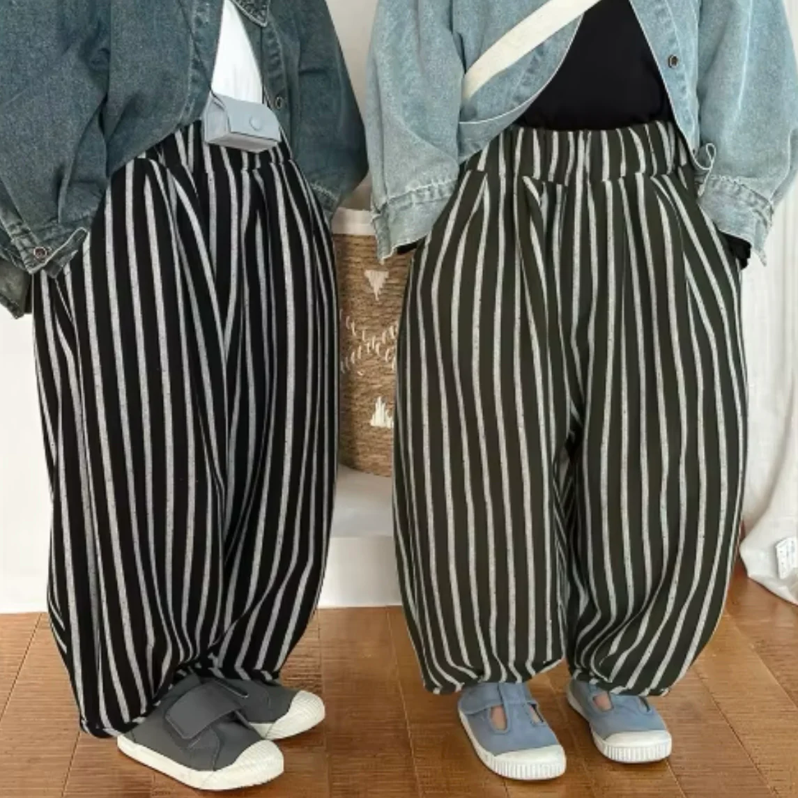 Otto Oversized Stripe Trousers (Black) - Image 3