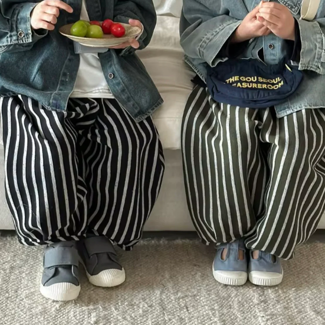 Otto Oversized Stripe Trousers (Black) - Image 5