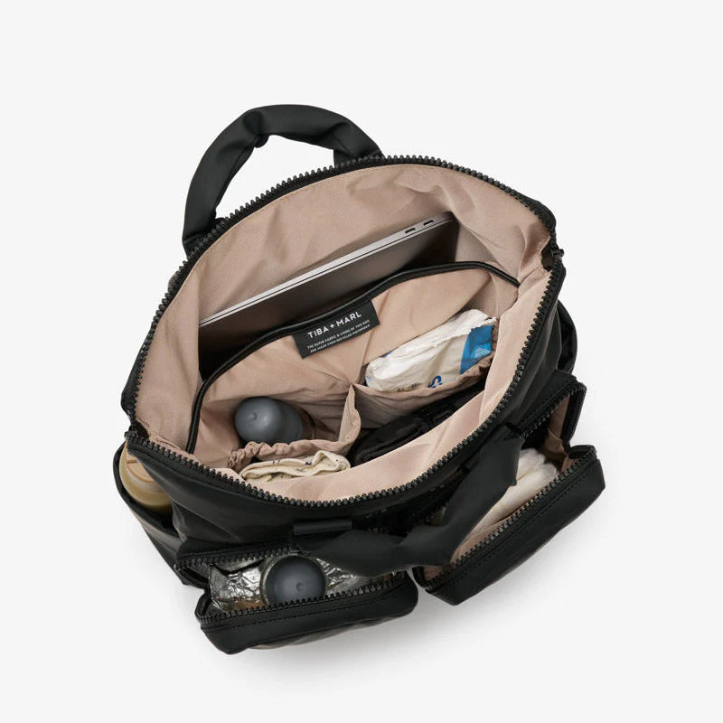 Ozzy Baby Change Tote and 2.0 Backpack (Matte Black) - Image 9
