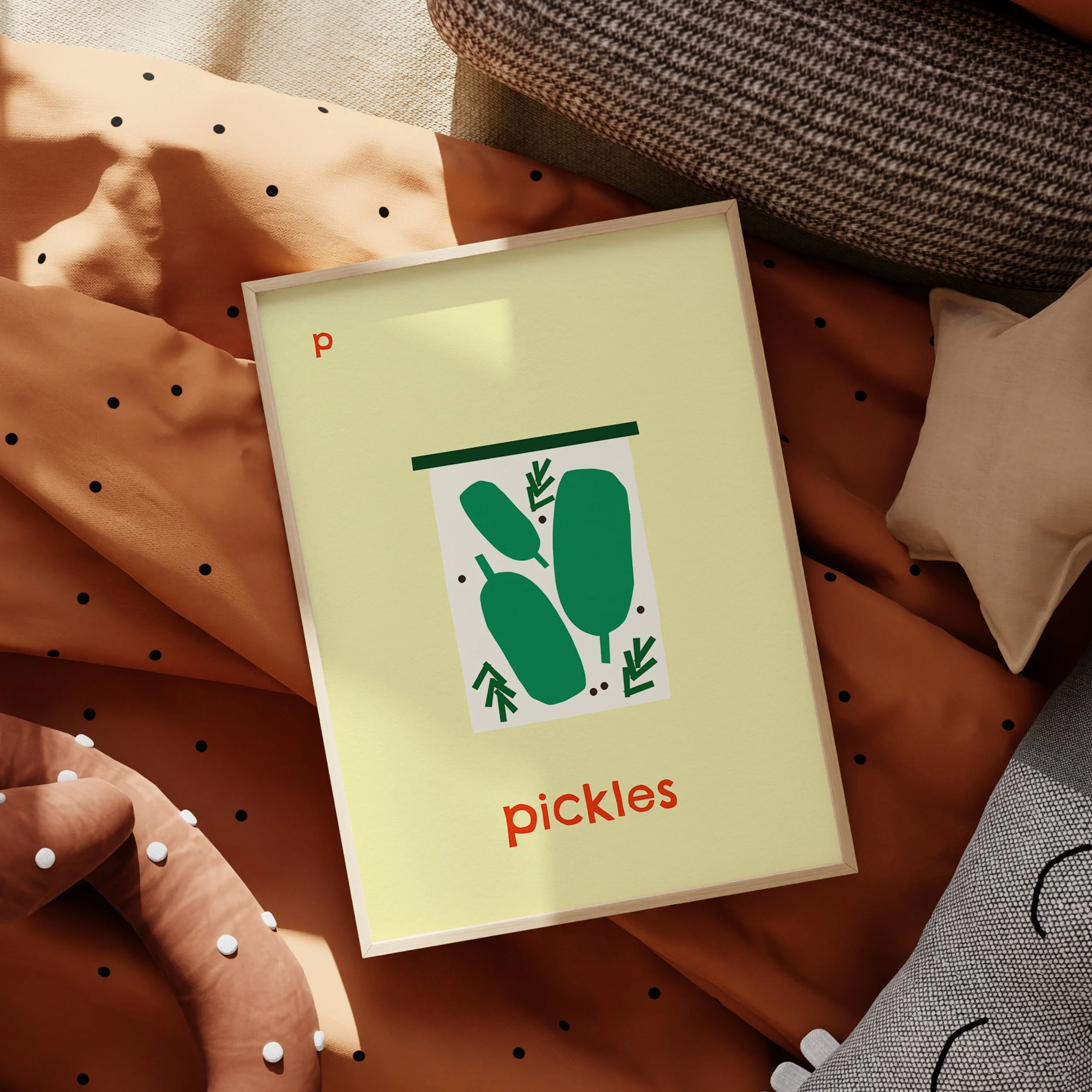 P for Pickles- Alphabet Art Print - Image 2