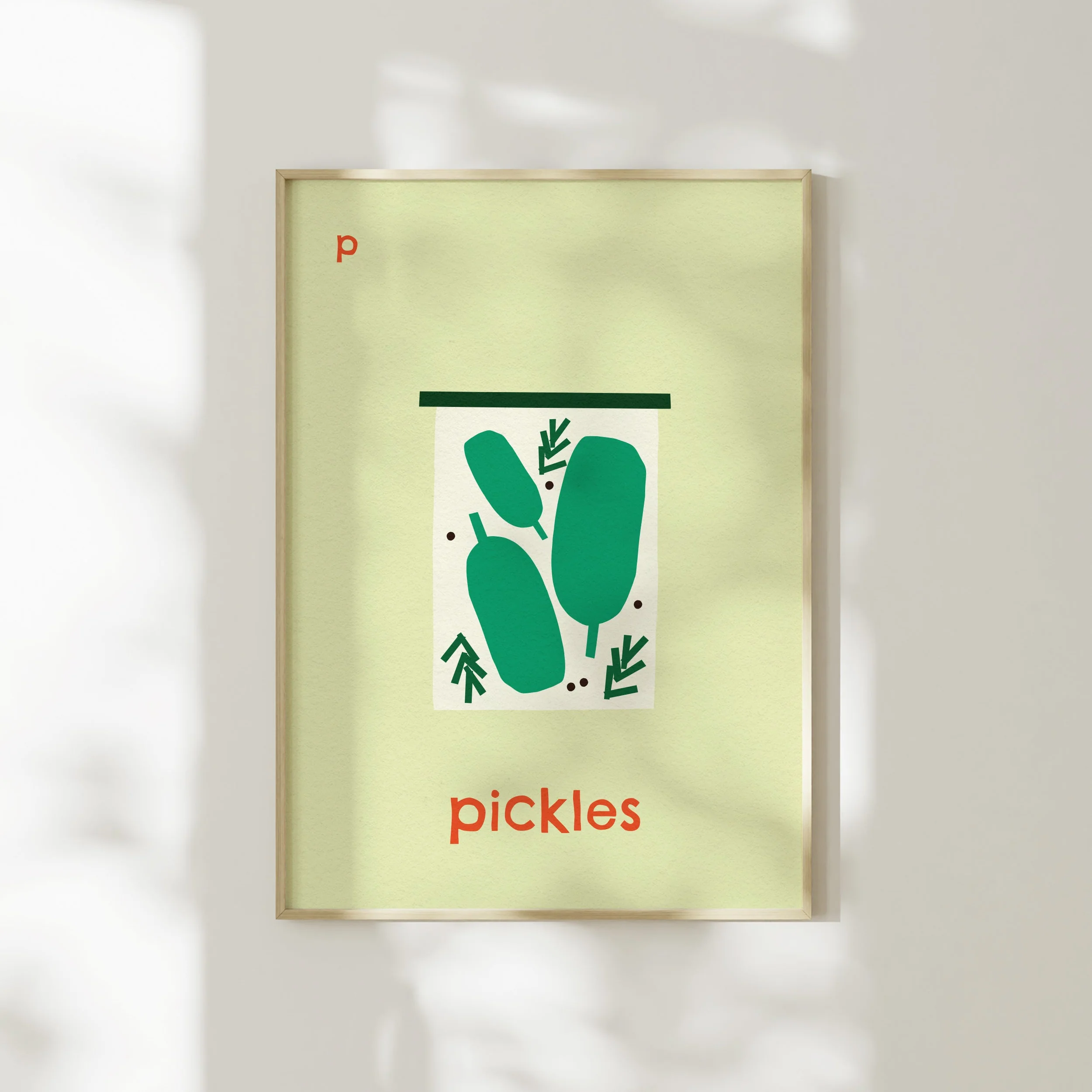 P for Pickles- Alphabet Art Print - Image 4