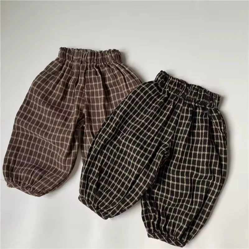 Paolo Plaid Check Oversize Trousers (Black) - Image 2