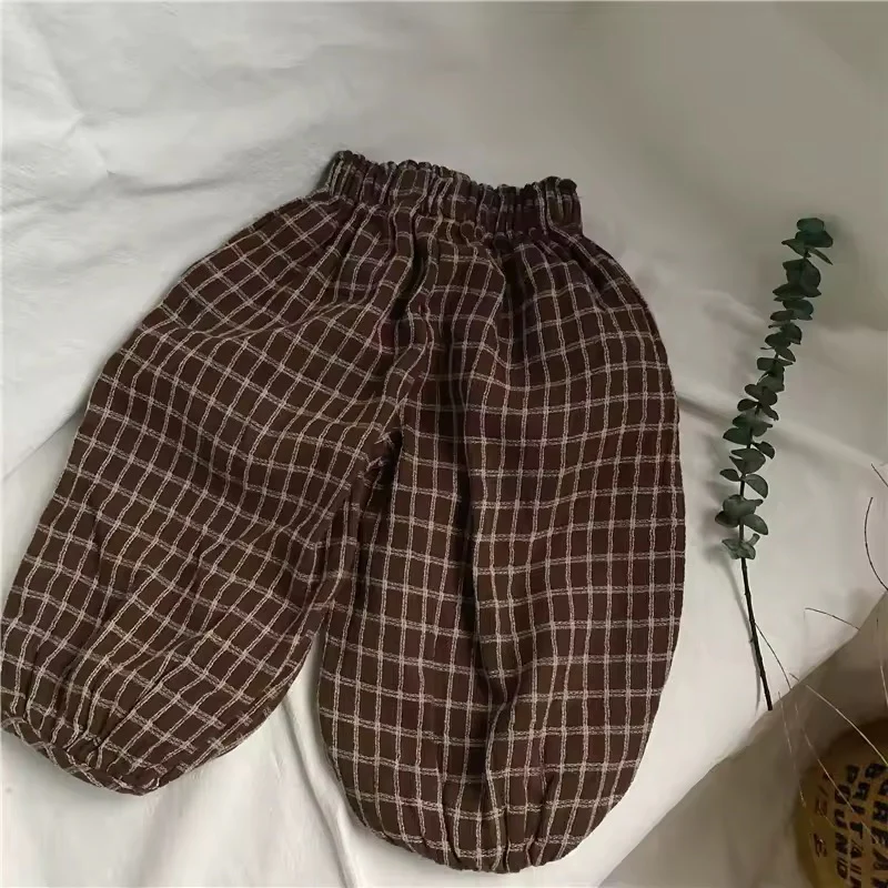 Paolo Plaid Check Oversize Trousers (Chocolate) - Image 4