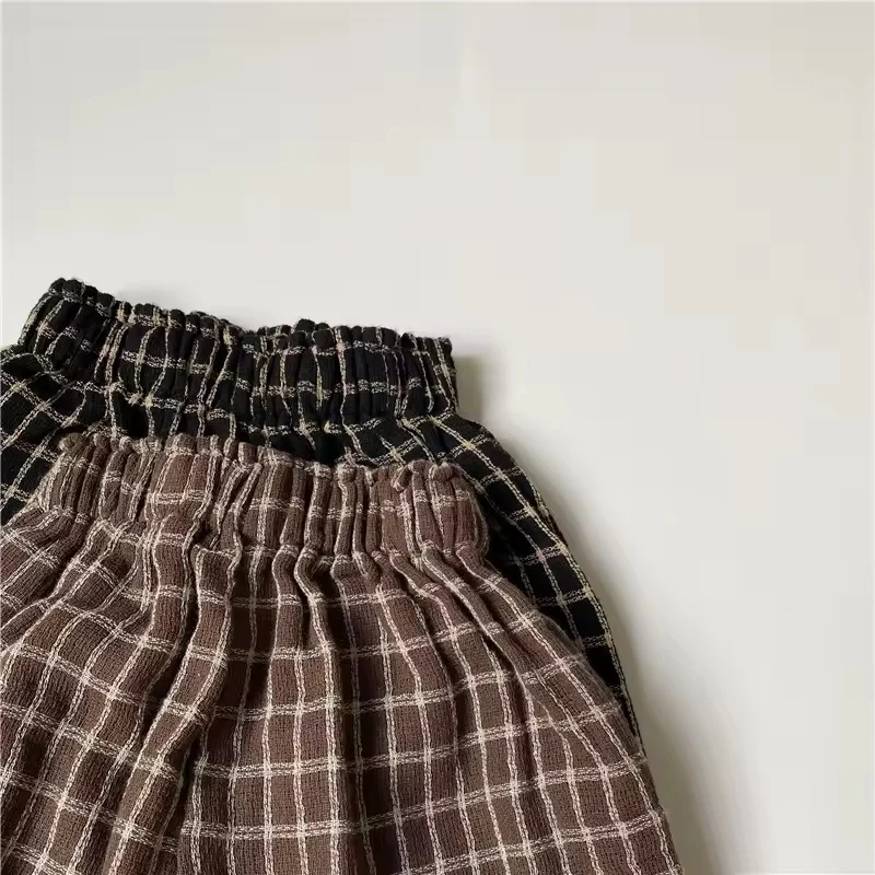 Paolo Plaid Check Oversize Trousers (Chocolate) - Image 5