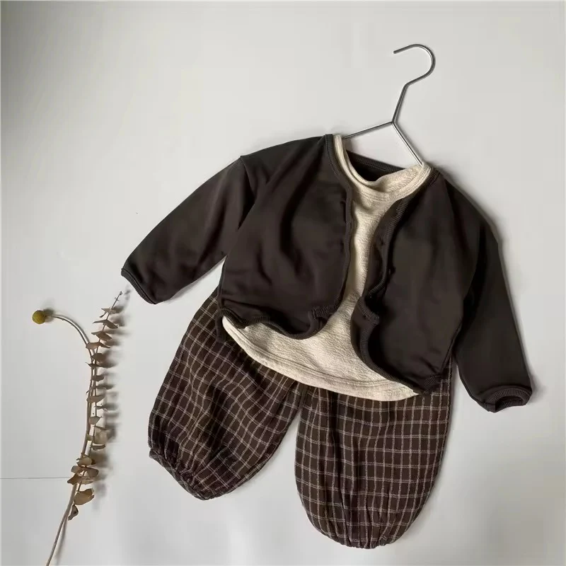 Paolo Plaid Check Oversize Trousers (Chocolate) - Image 6