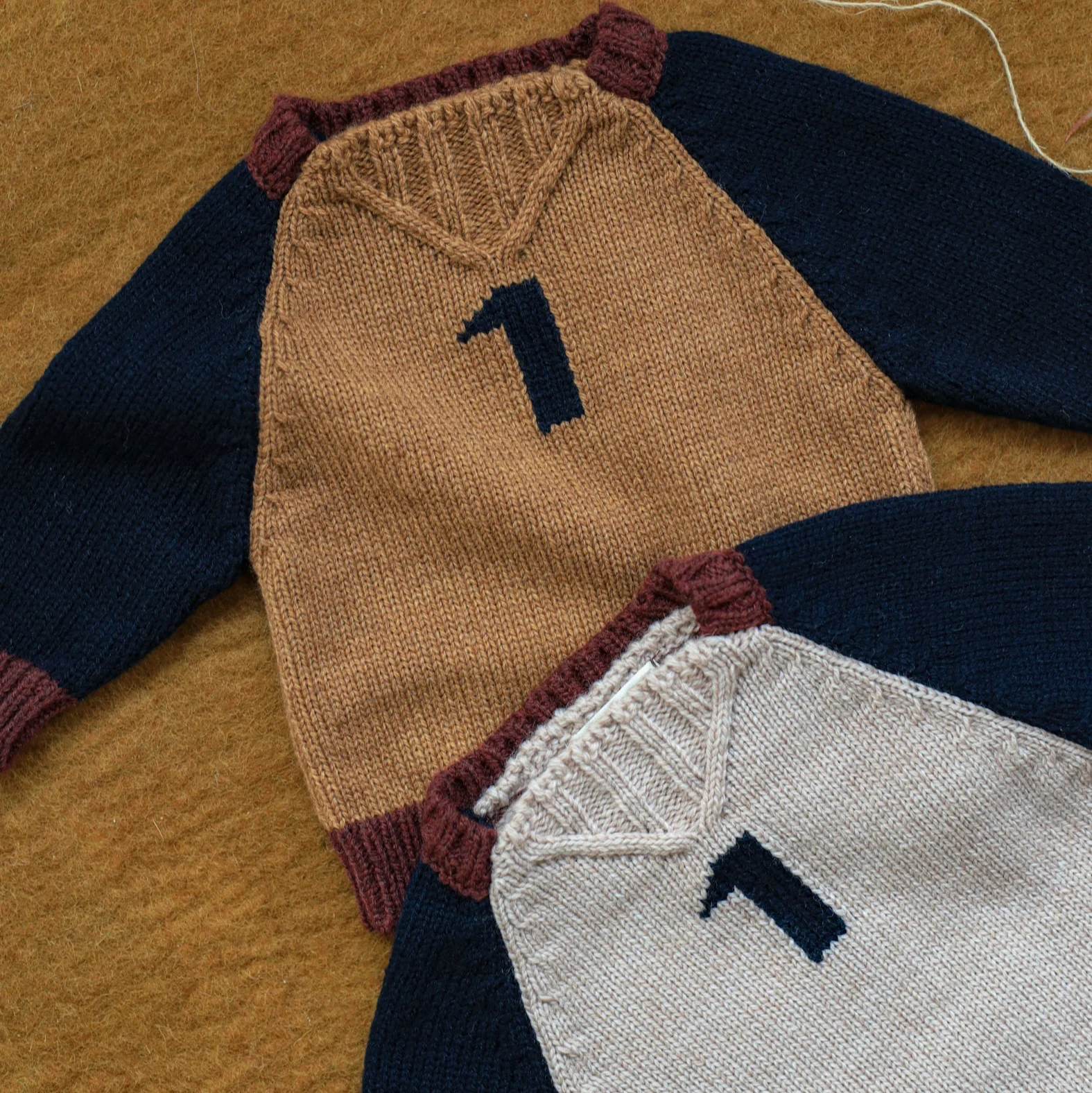 Patrick 'Number One' Merino Wool Knit Jumper (Castagna) - Image 2