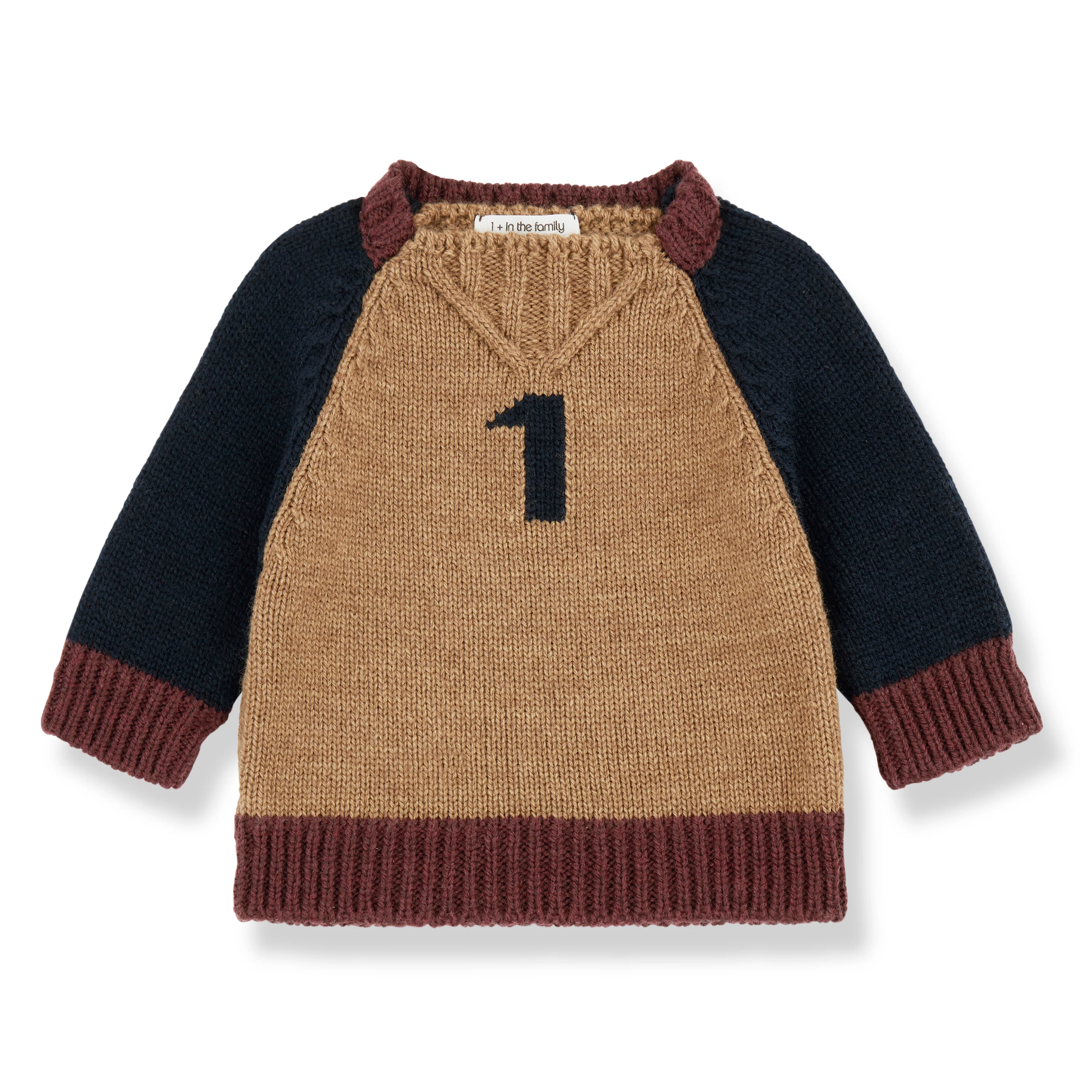 Patrick 'Number One' Merino Wool Knit Jumper (Castagna) - Image 3