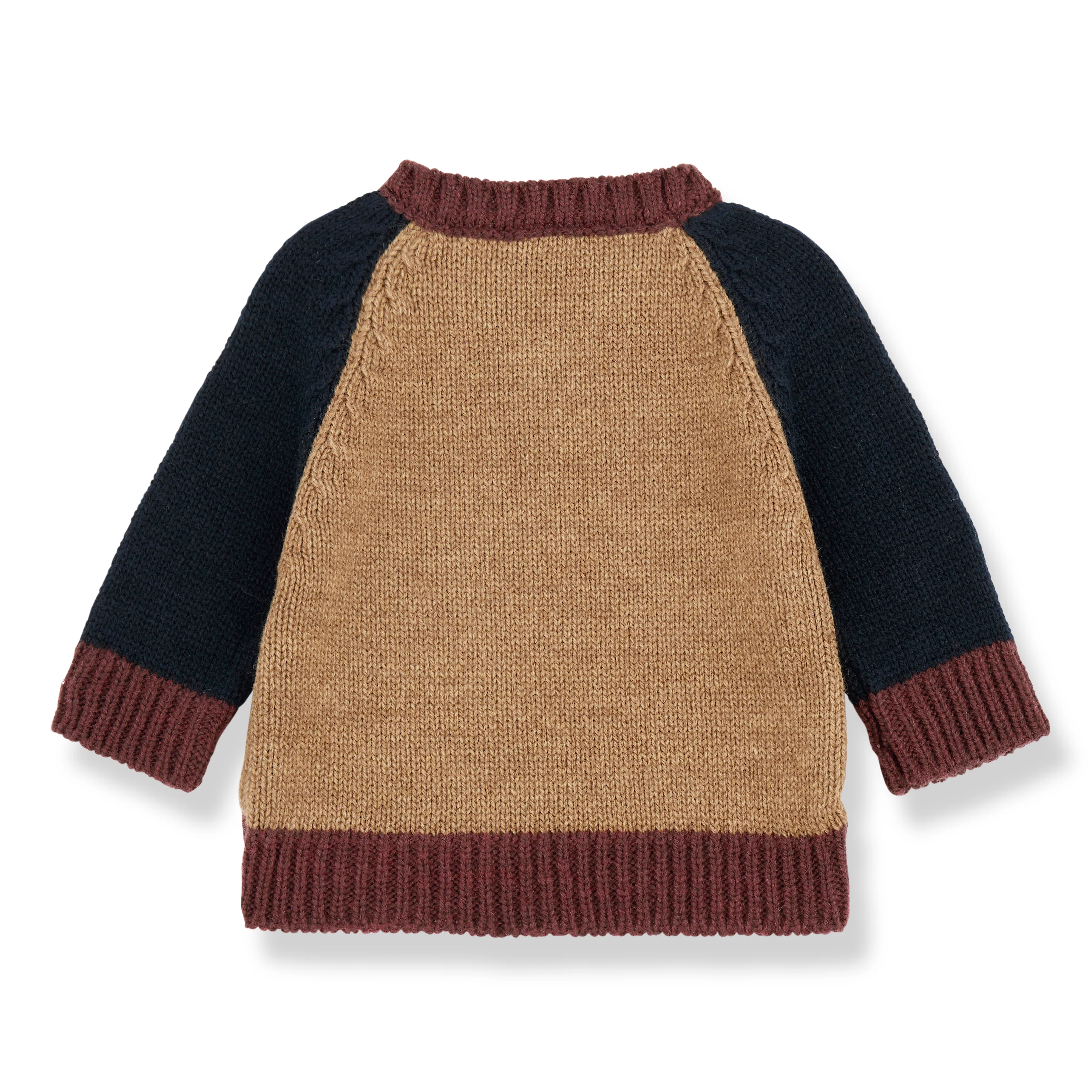 Patrick 'Number One' Merino Wool Knit Jumper (Castagna) - Image 4