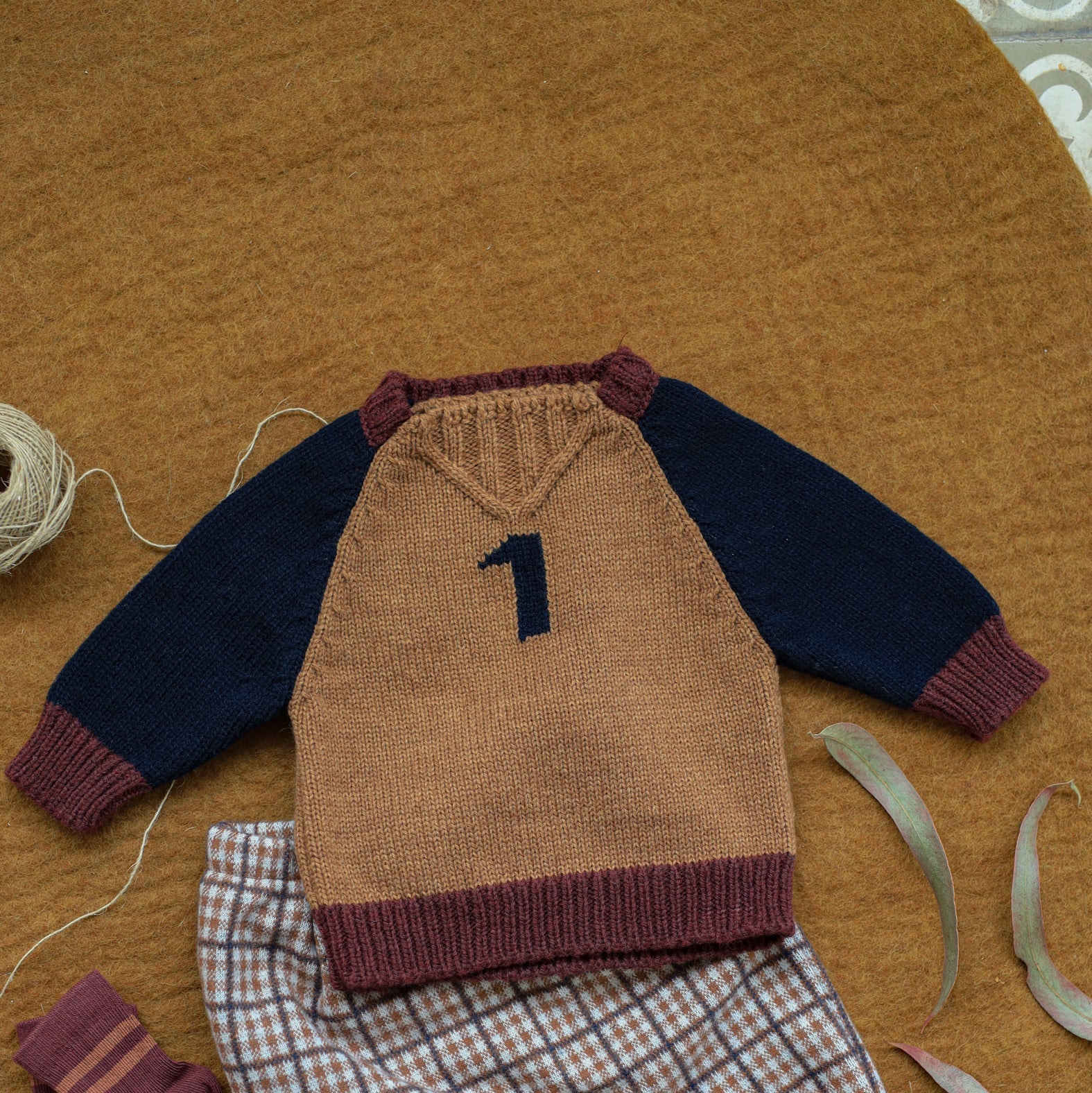 Patrick 'Number One' Merino Wool Knit Jumper (Castagna) - Image 5