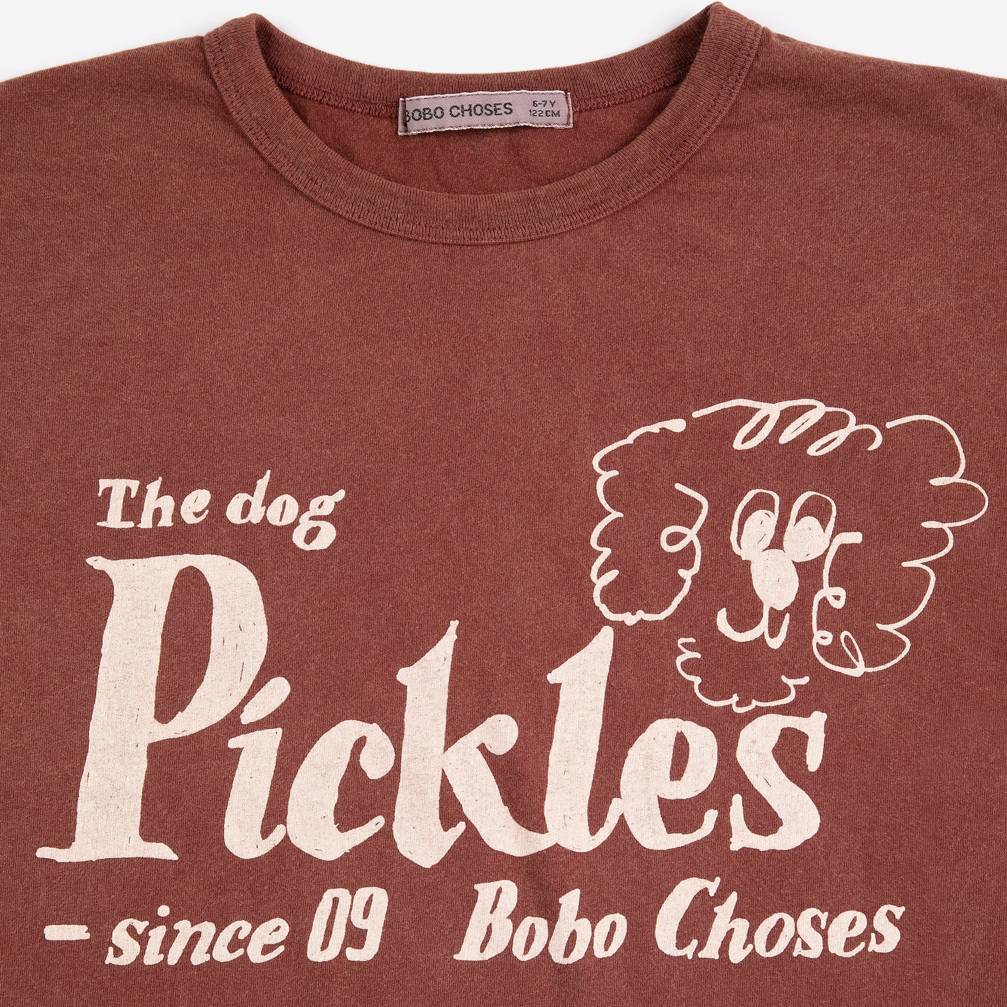 Pickles The Dog Cotton T-shirt (Brown) - Image 6