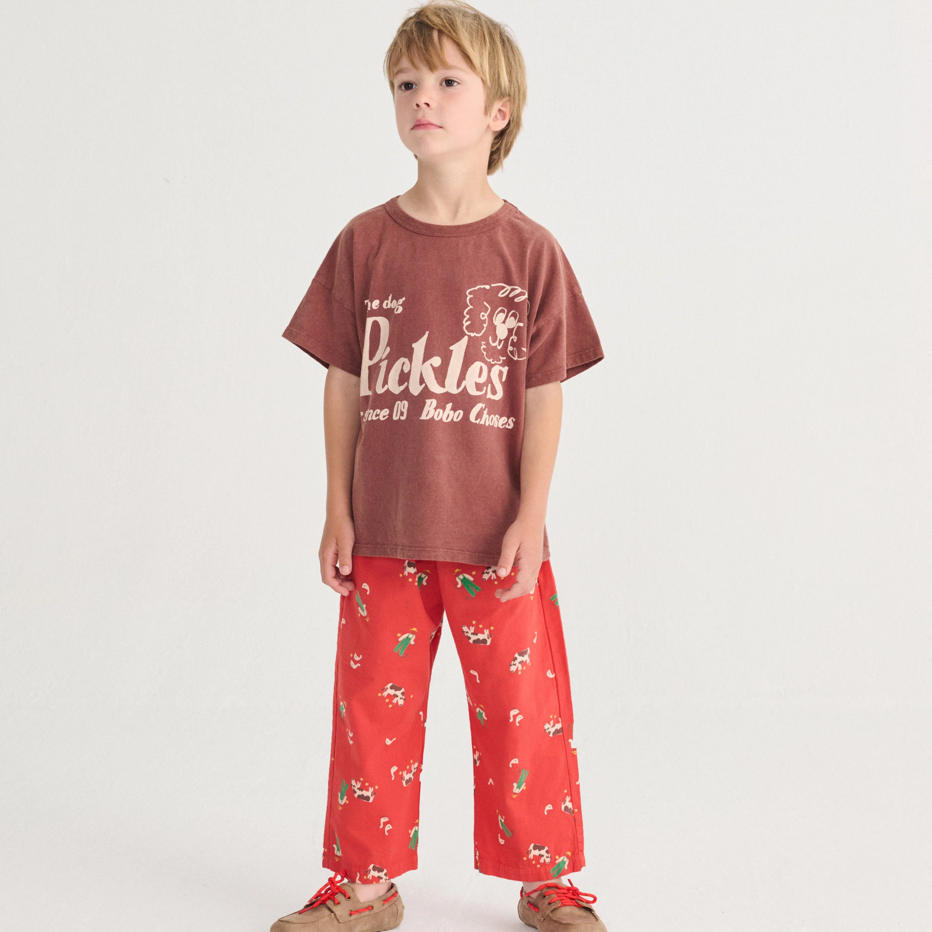 Pickles The Dog Cotton T-shirt (Brown) - Image 7