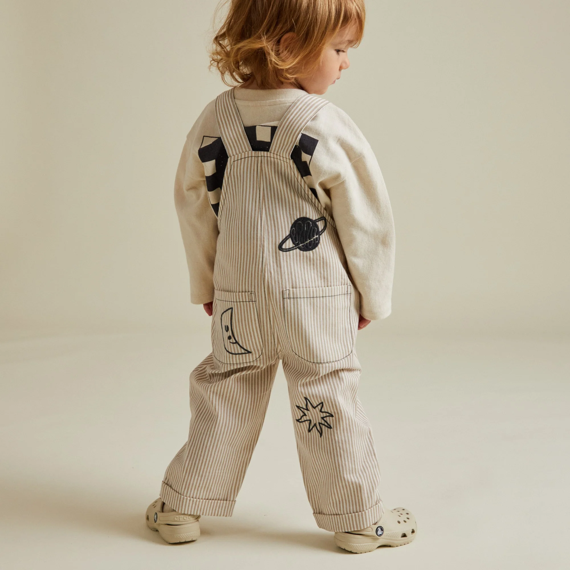 Piper Embroidered Space Stripe Dungarees - Image 3