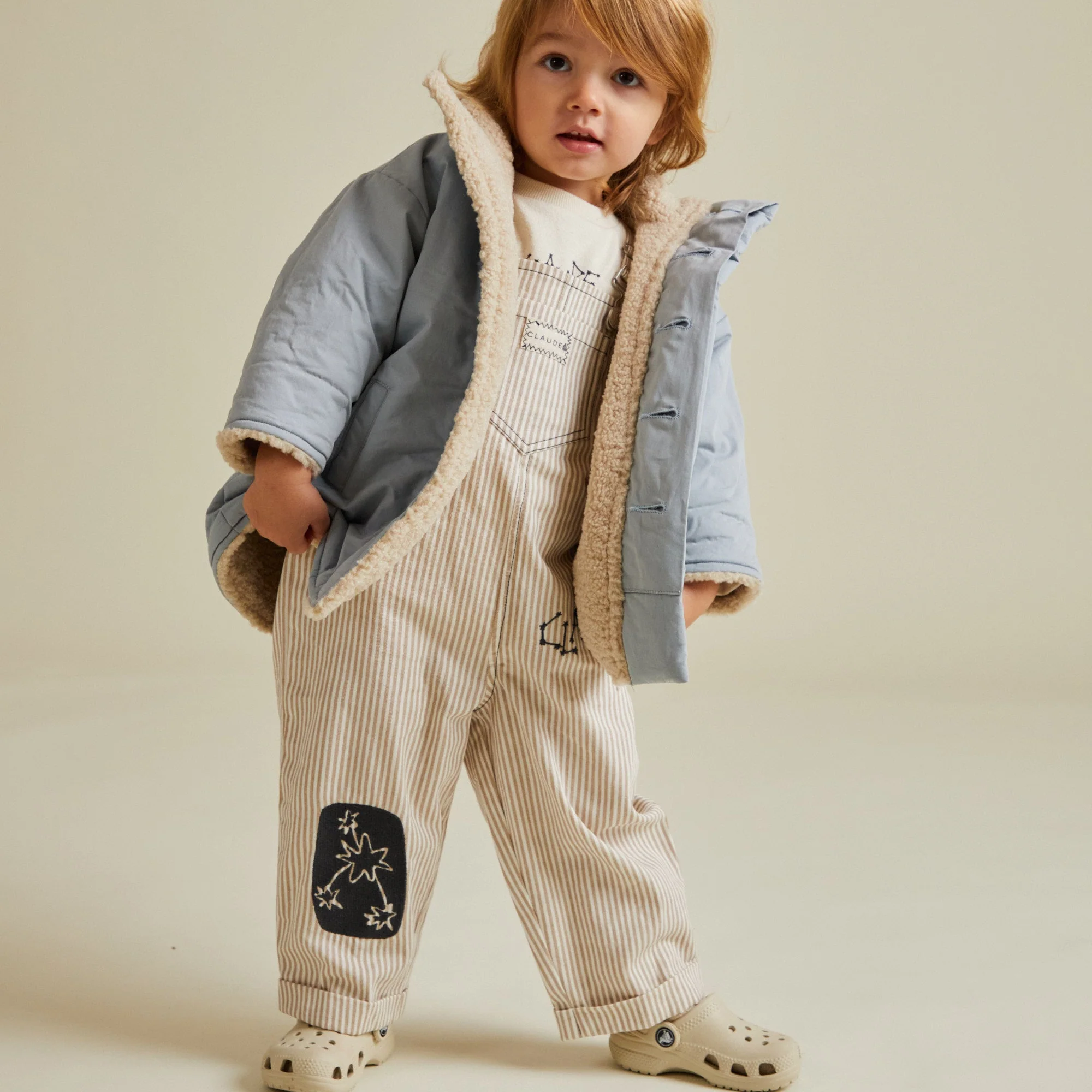 Piper Embroidered Space Stripe Dungarees - Image 4