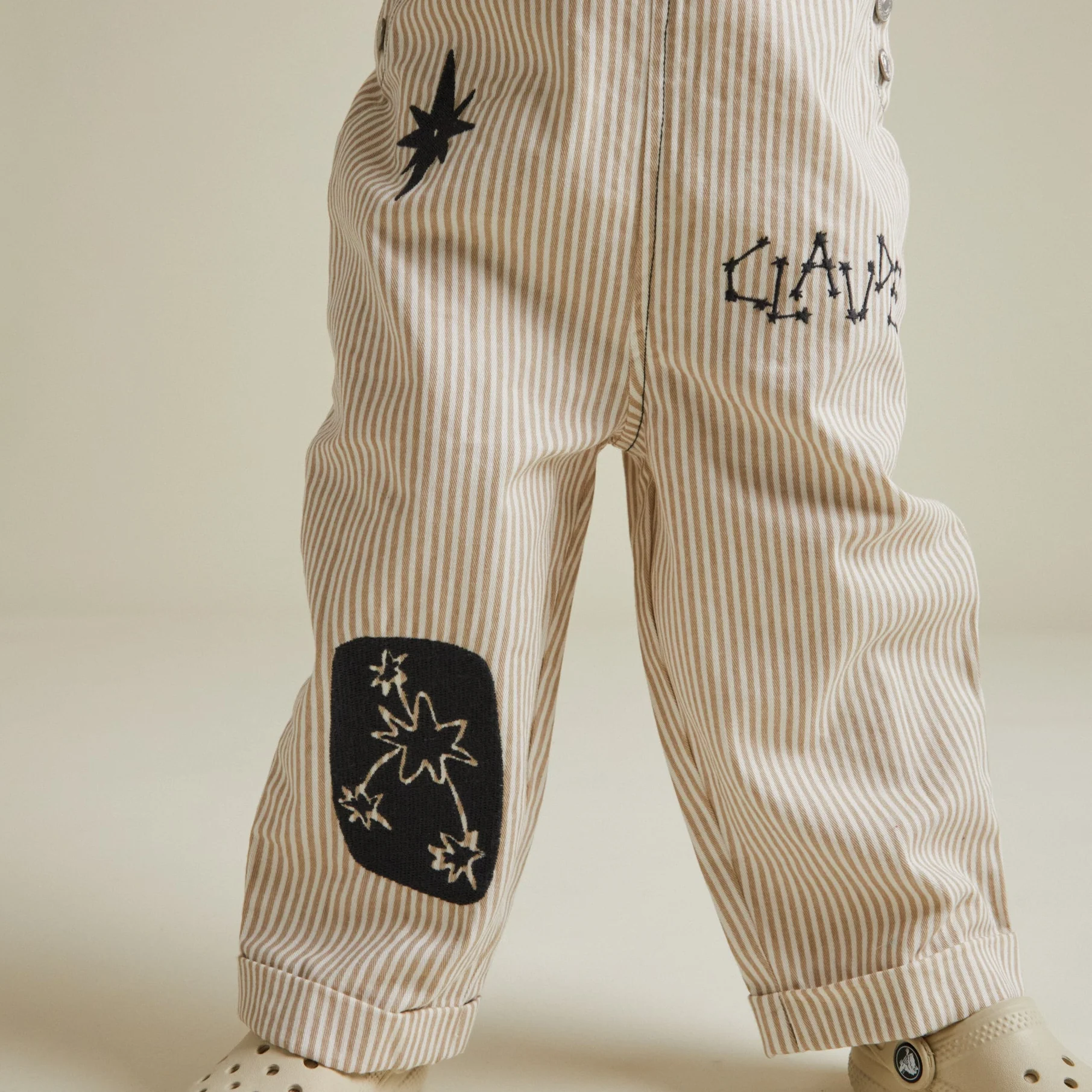 Piper Embroidered Space Stripe Dungarees - Image 5