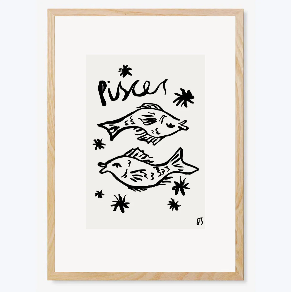 Pisces Star Sign Art Print - Image 3