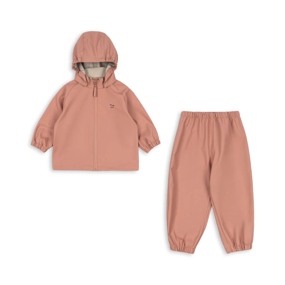 Plainy Rain Cherry Outdoor Jacket and Trouser Set (Cameo Pink) - Image 4
