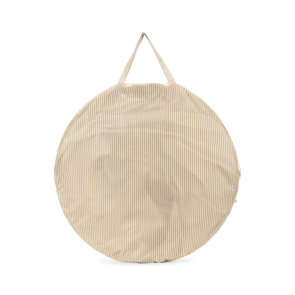 Striped Beach Tent Pop Up Anti UV 50+ (Tea Stripe) - Image 3