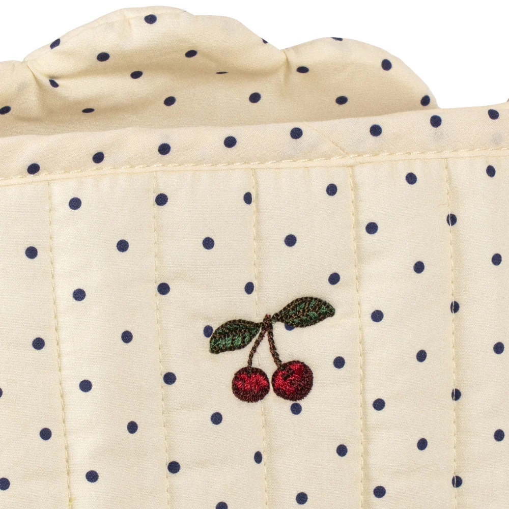 Polka Dot Cotton Quilted Dolls Stroller (Estate Dot) - Image 6