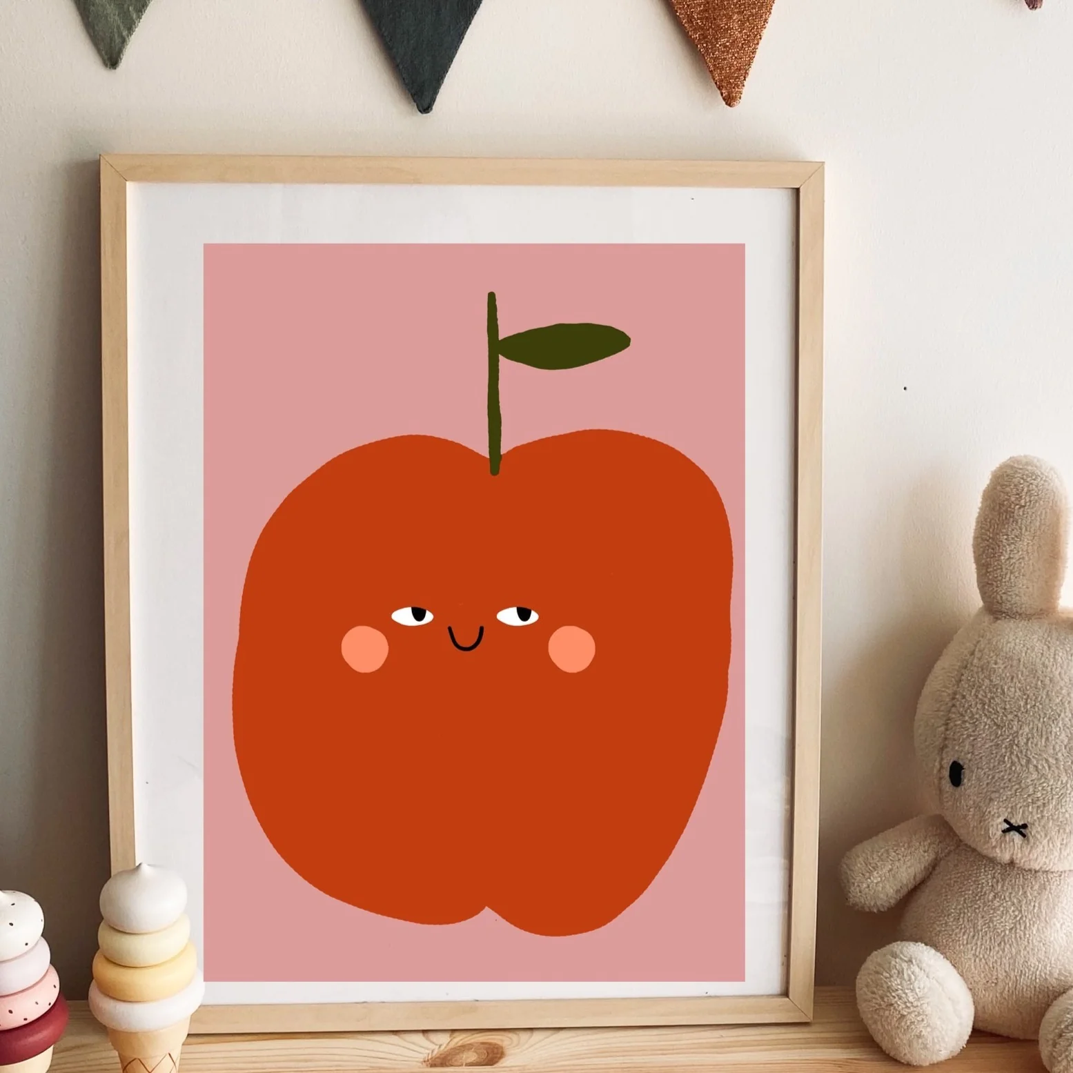 'Pomme' Hand Painted Art Print