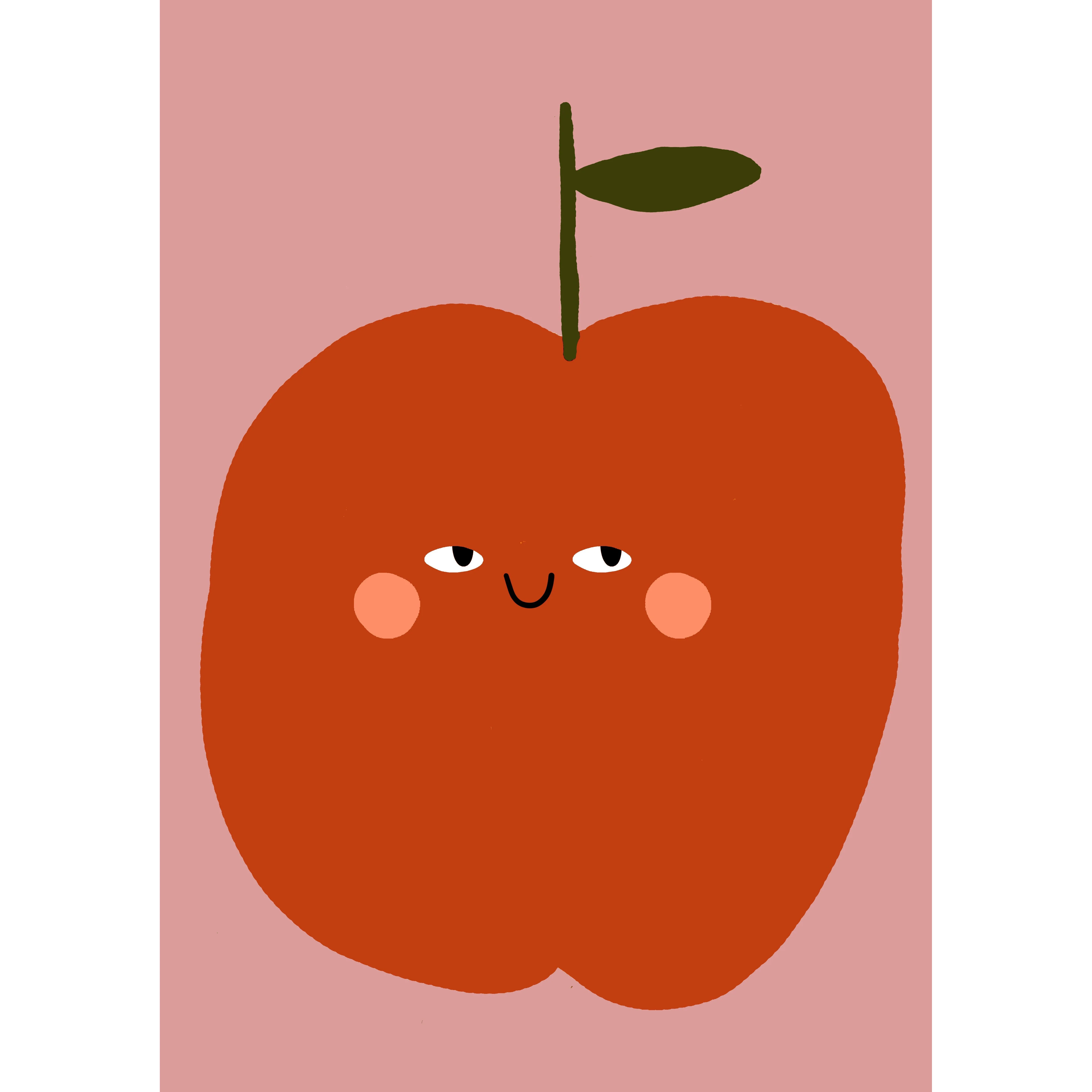'Pomme' Hand Painted Art Print - Image 2