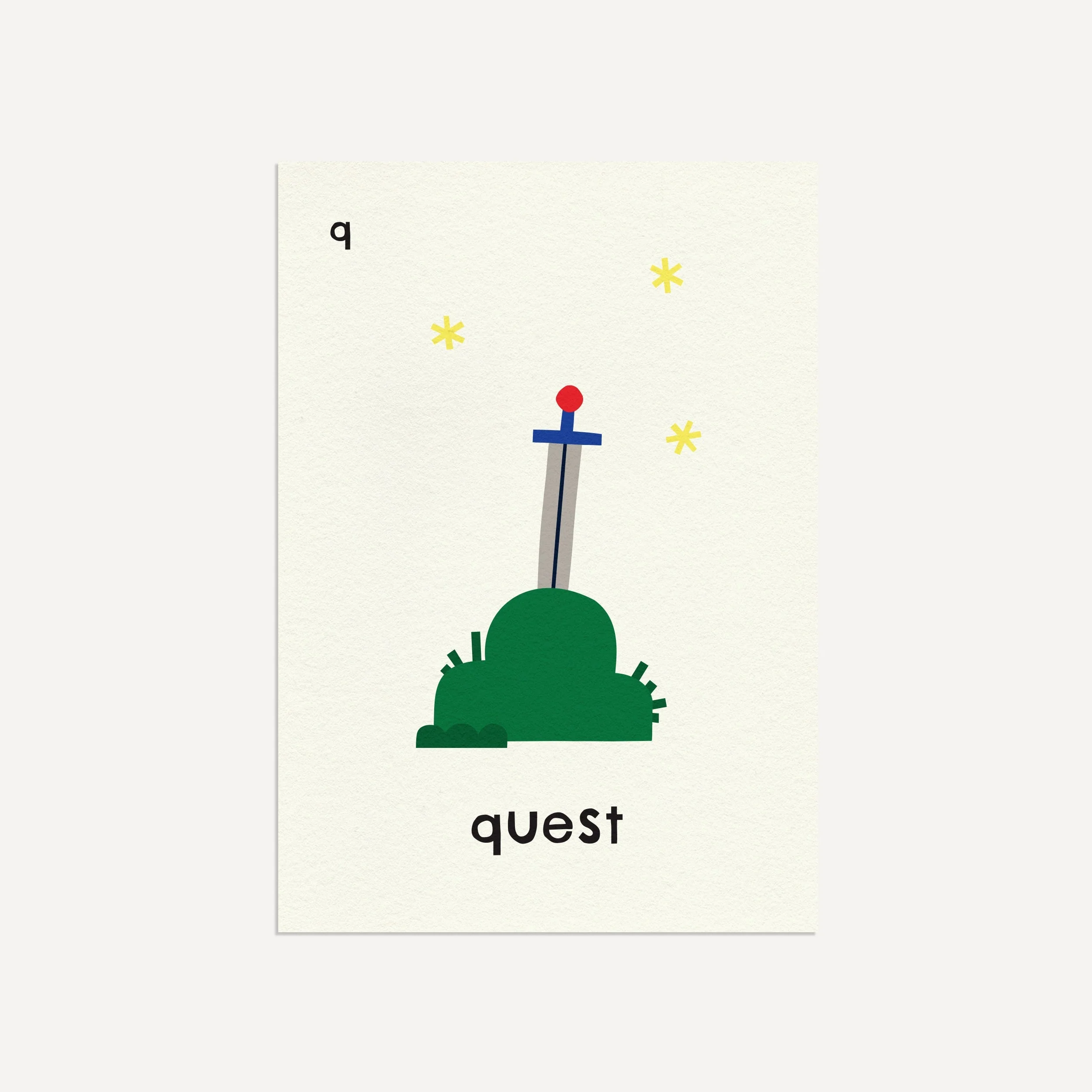 Q for Quest- Alphabet Art Print - Image 4