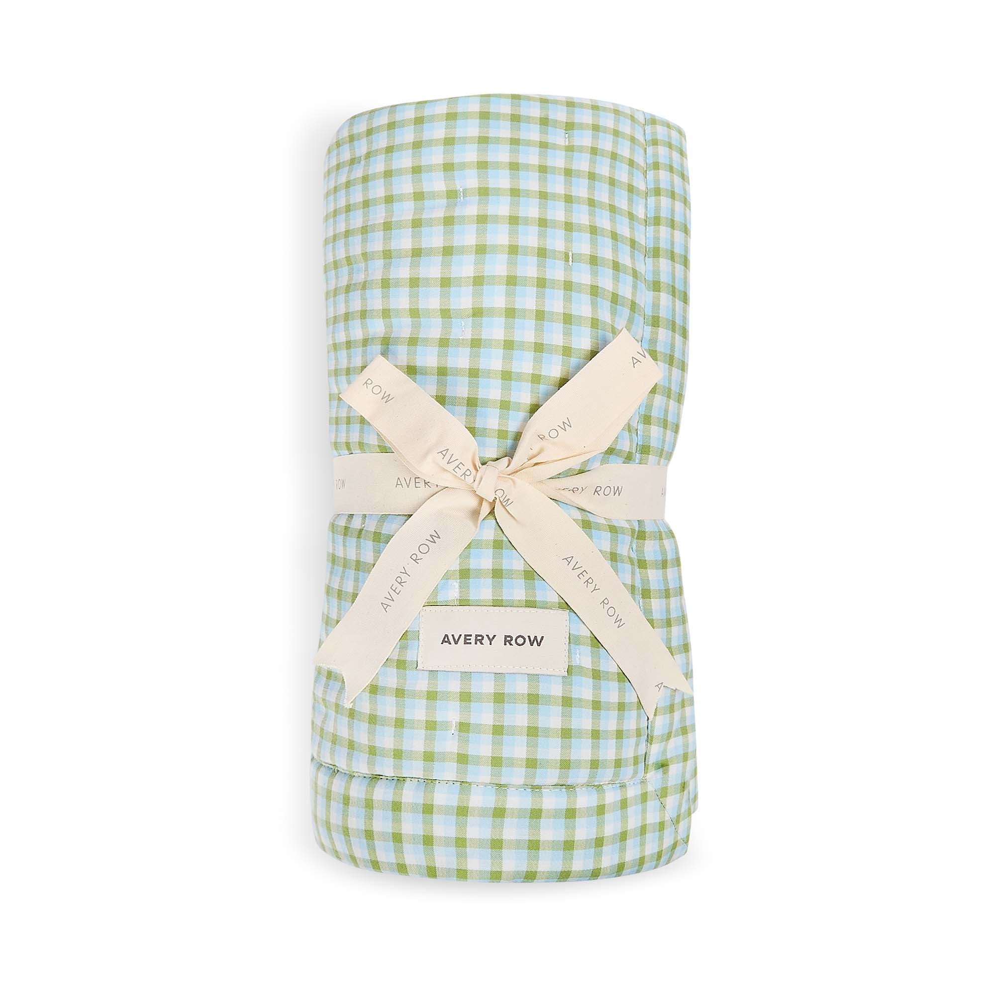 Woven Quilted Cot Bedspread (Greenhouse Gingham) - Image 8
