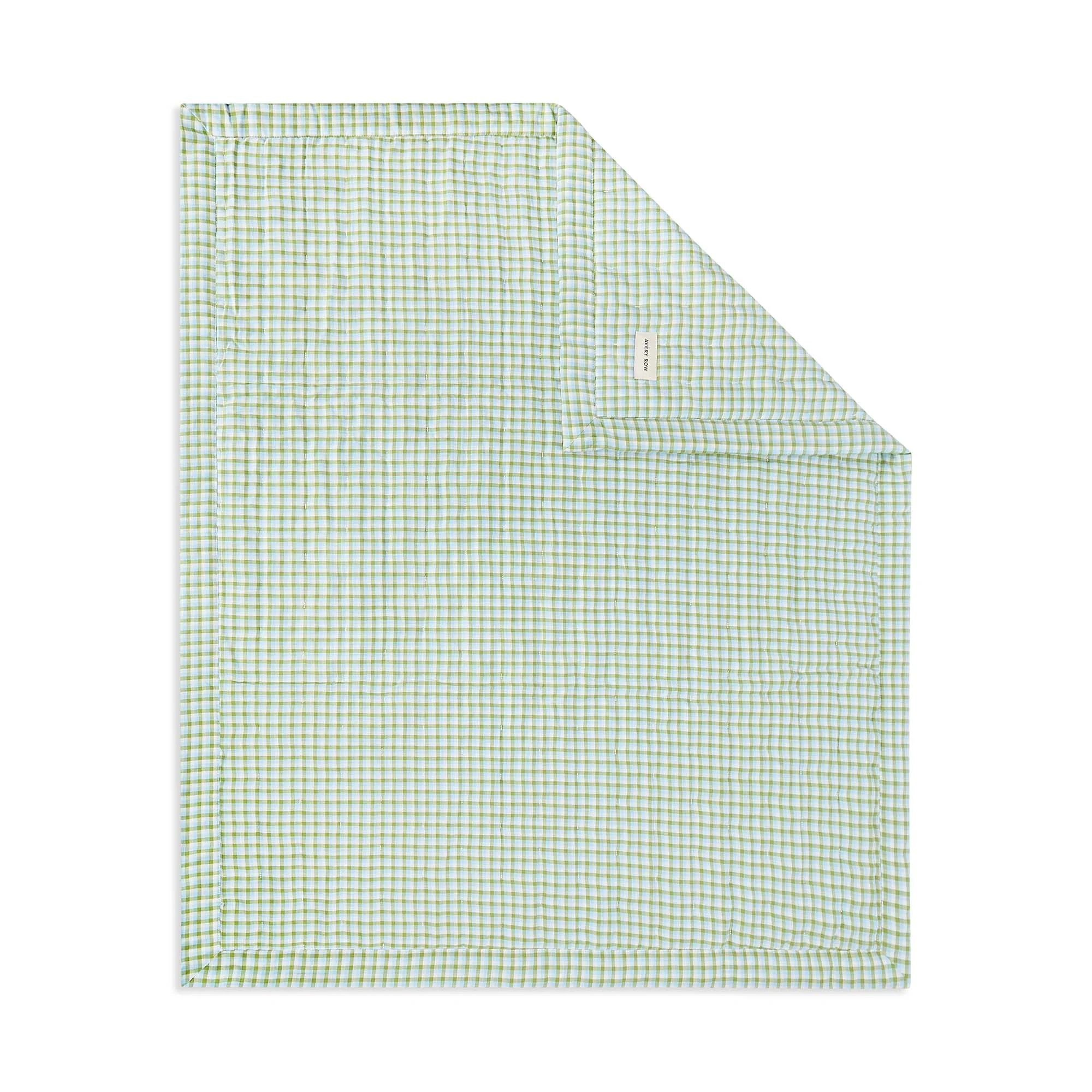 Woven Quilted Cot Bedspread (Greenhouse Gingham) - Image 9