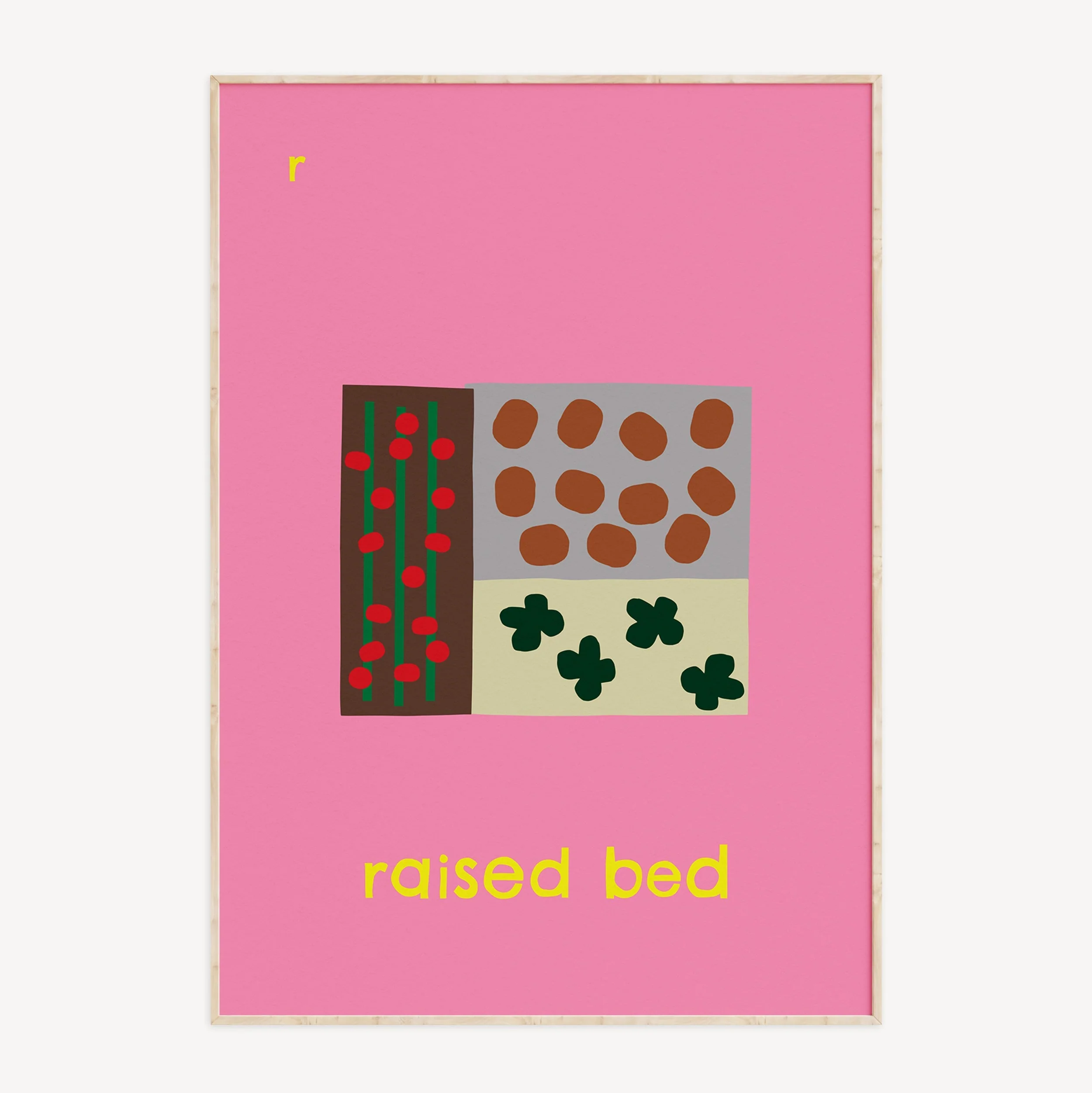R for Raised Bed - Alphabet Art Print - Image 3