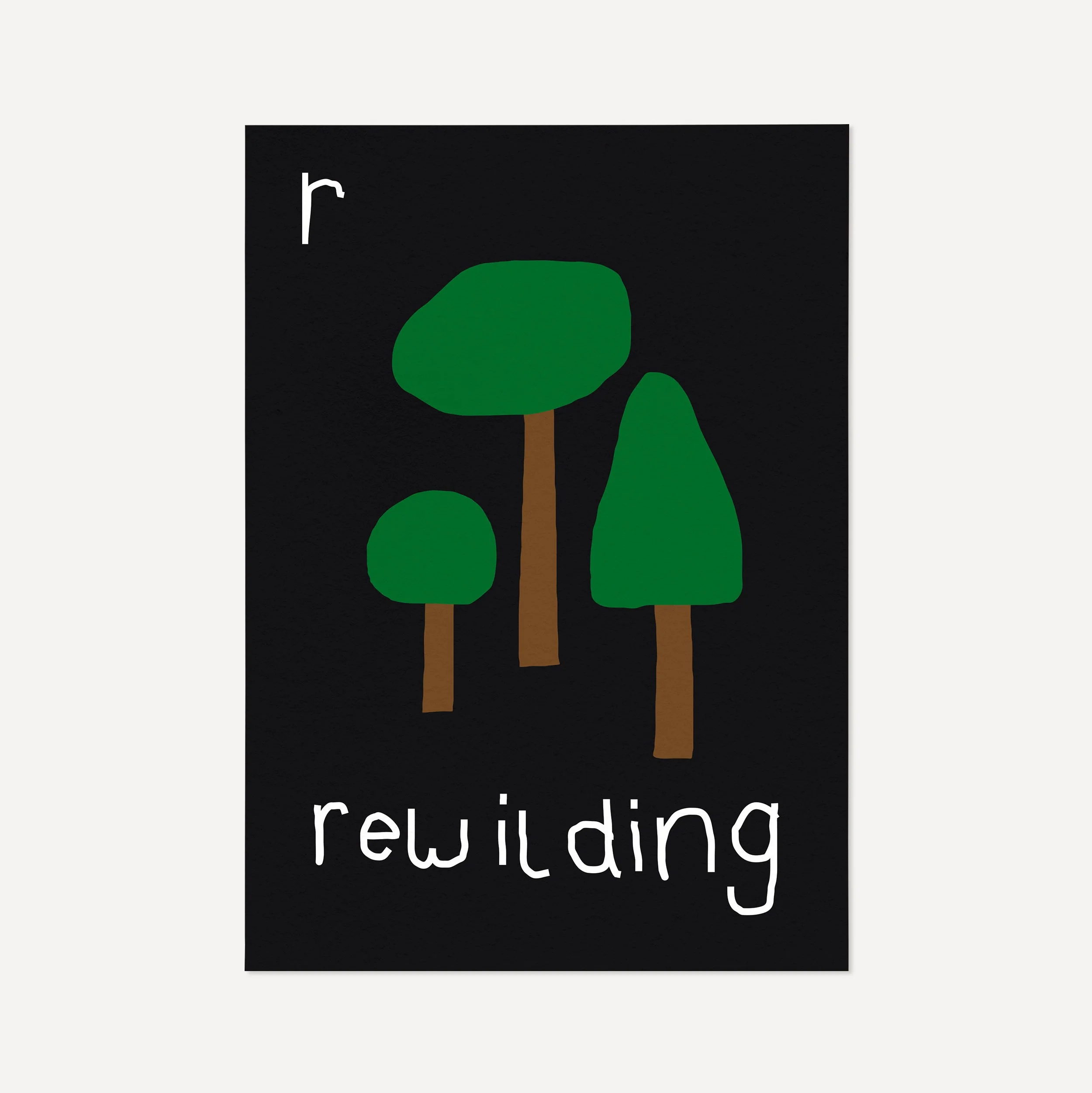 R for Rewilding- Alphabet Art Print - Image 3