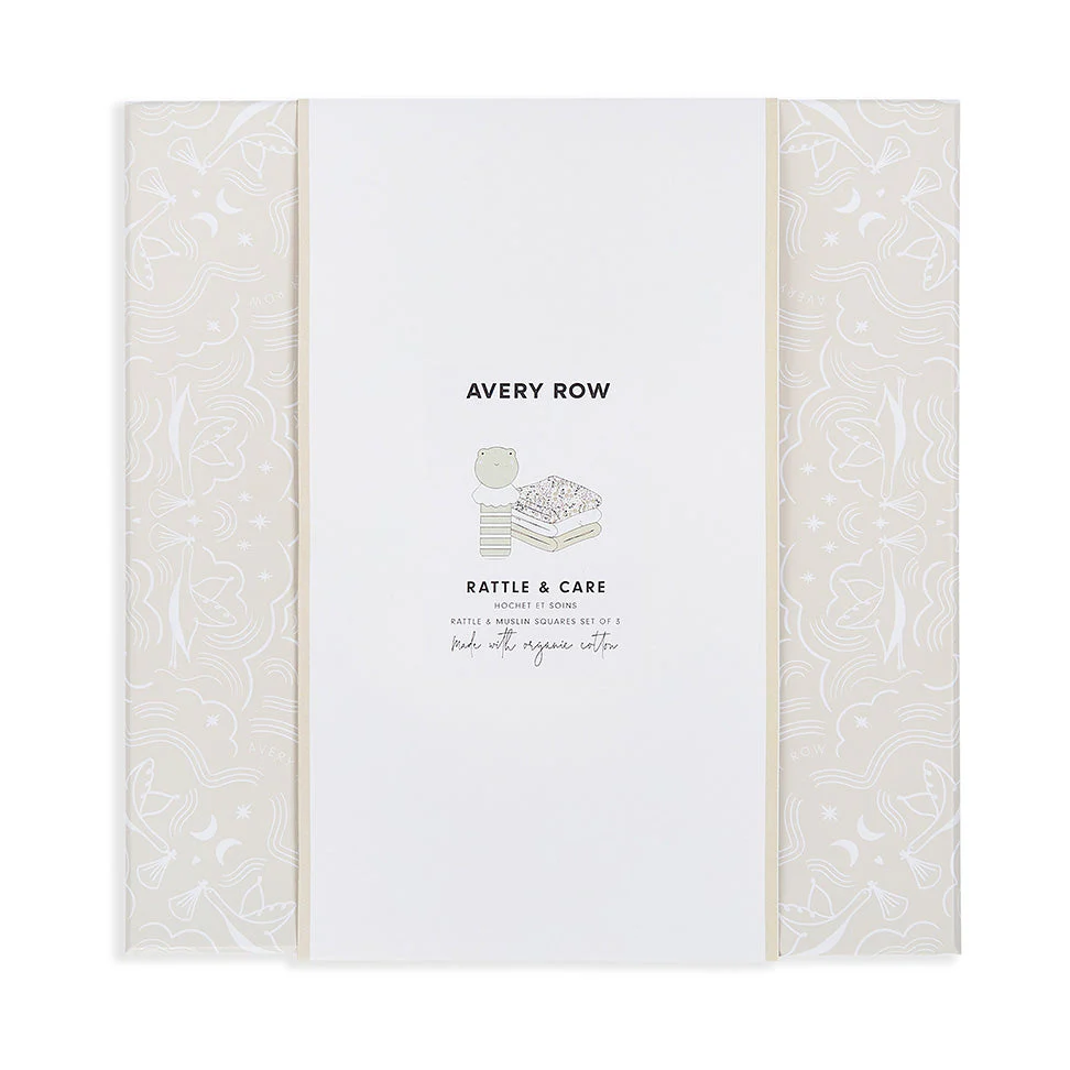Rattle & Organic Cotton Muslin New Baby Gift Set (Riverbank) - Image 2