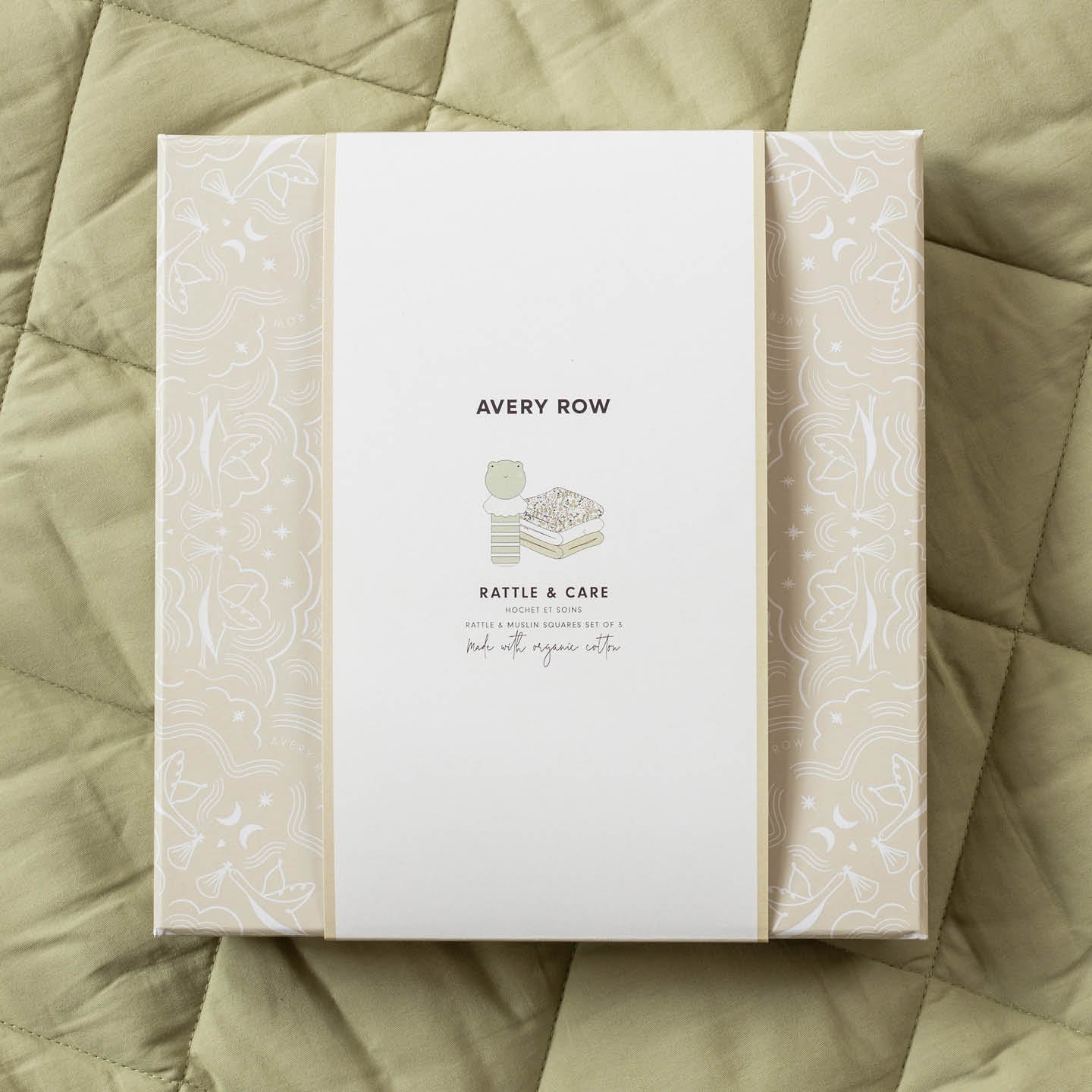 Rattle & Organic Cotton Muslin New Baby Gift Set (Riverbank) - Image 5