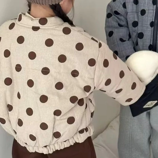 Raya Padded Polka Dot Bomber Jacket - Image 4
