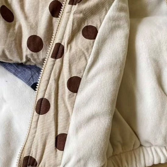 Raya Padded Polka Dot Bomber Jacket - Image 5