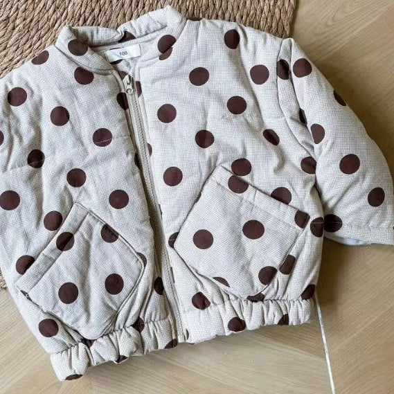 Raya Padded Polka Dot Bomber Jacket - Image 6