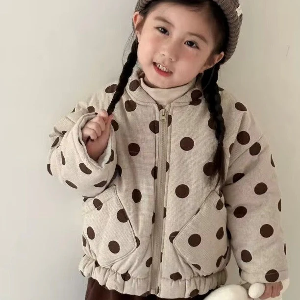 Raya Padded Polka Dot Bomber Jacket - Image 7