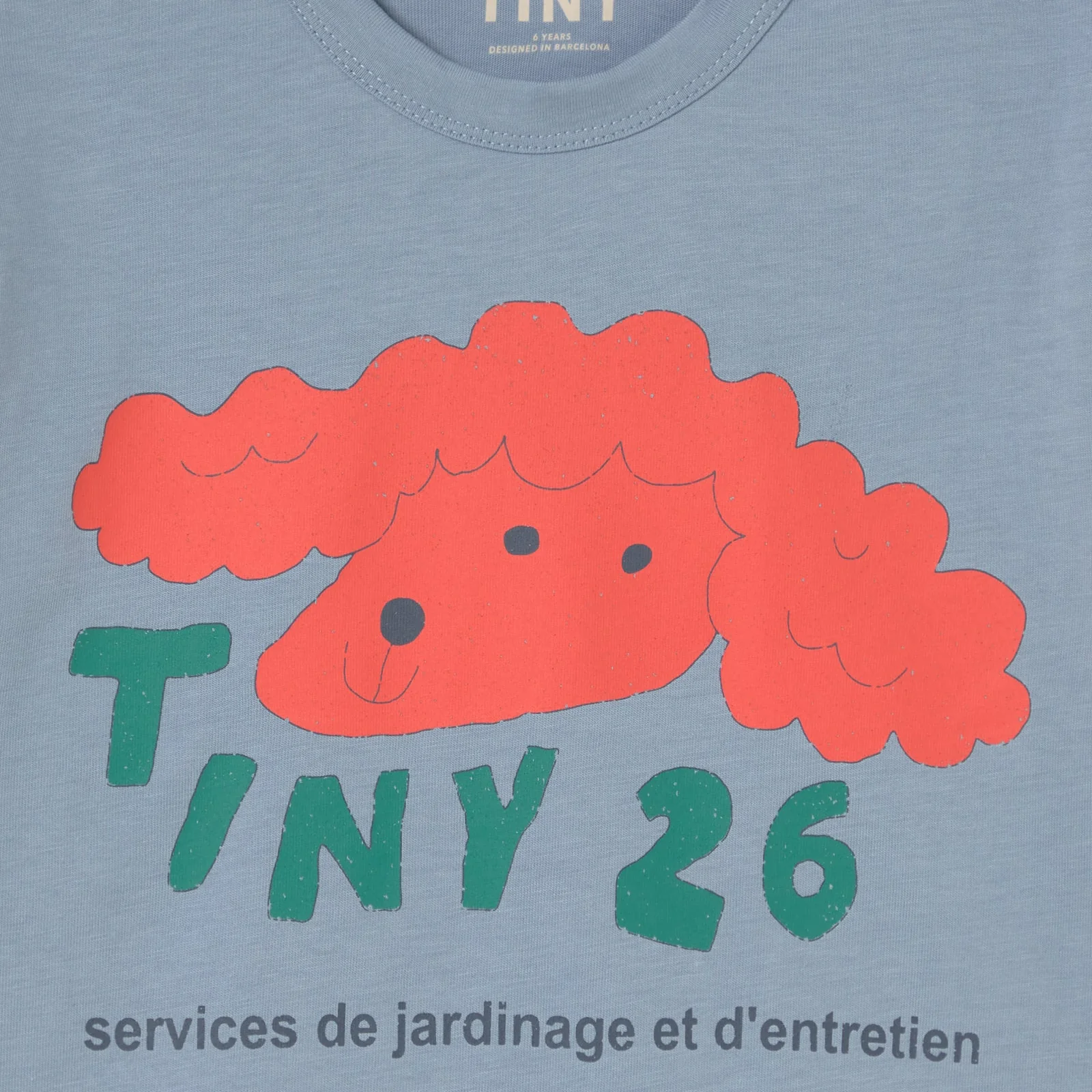 Red Dog Face Cotton T-shirt - Image 3