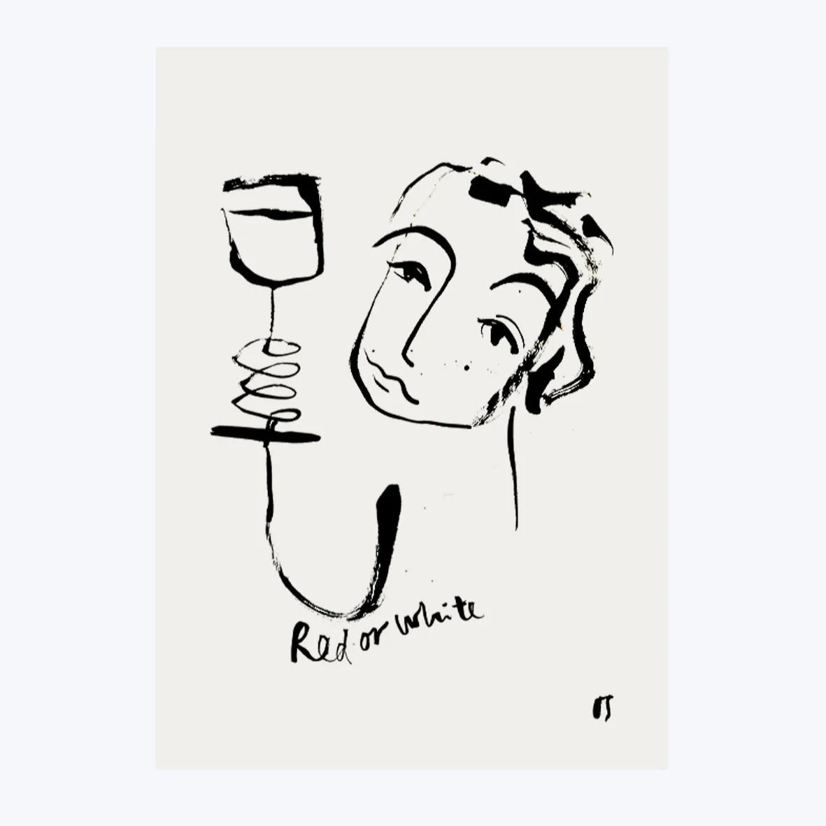 Red or White Art Print - Image 2