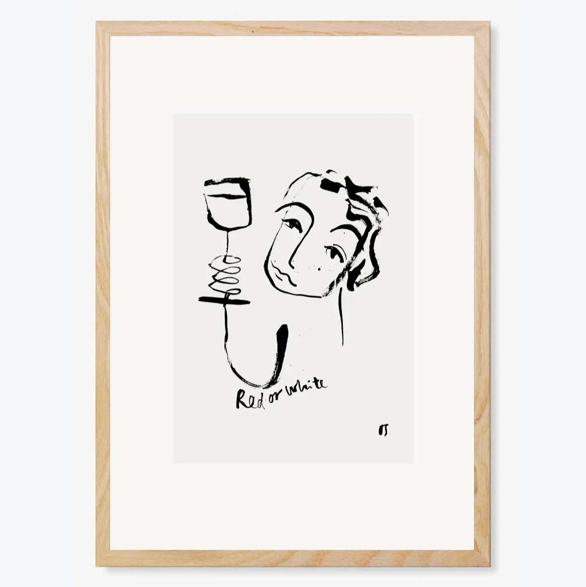 Red or White Art Print - Image 3