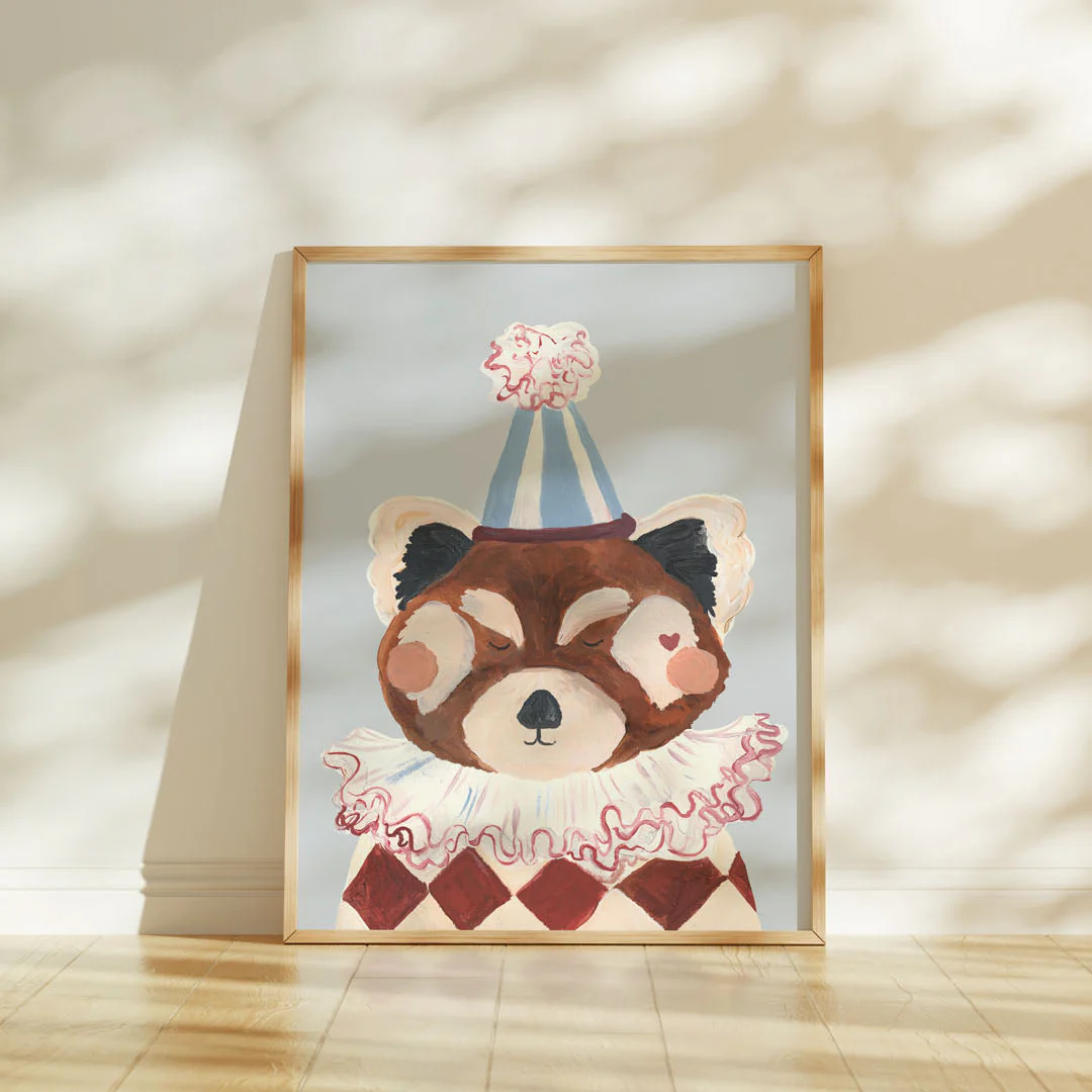Red Panda Pierrot-Art Print