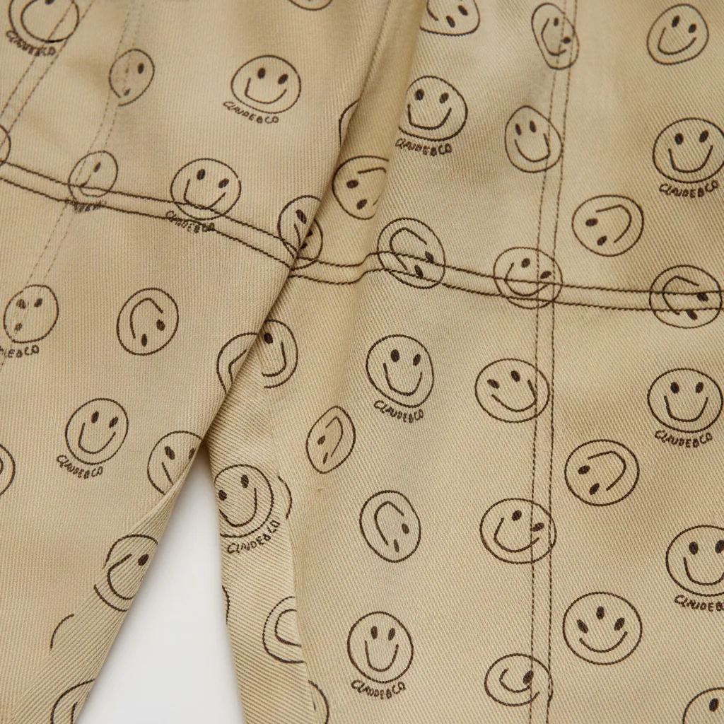 Rex Happy Face Print Cotton Trouser (Butter) - Image 8