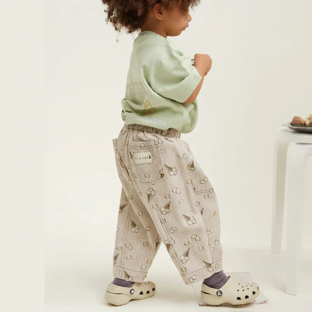 Rex Ice Cream Print Cotton Trouser - Image 2