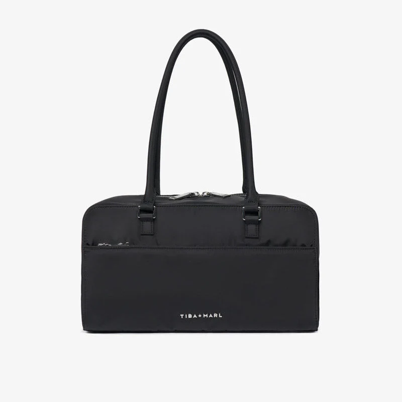 Riley Compact East-West Changing Bag (Black Woven) - Image 3