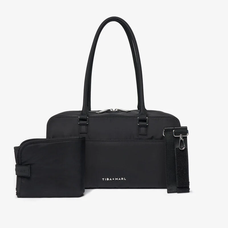 Riley Compact East-West Changing Bag (Black Woven) - Image 4