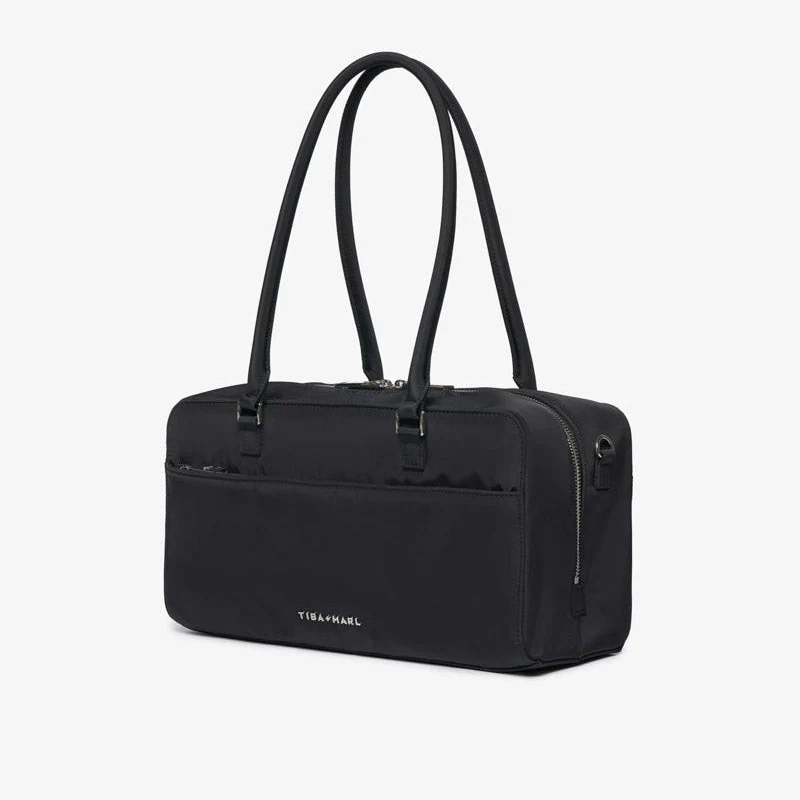 Riley Compact East-West Changing Bag (Black Woven) - Image 5