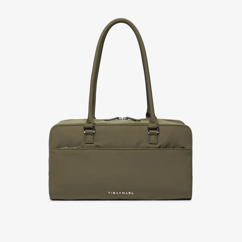 Riley Compact East-West Changing Bag (Olive Woven) - Image 3