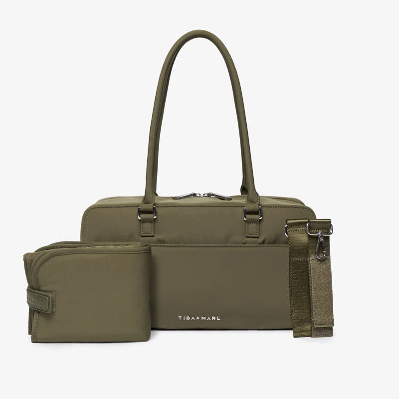 Riley Compact East-West Changing Bag (Olive Woven) - Image 4