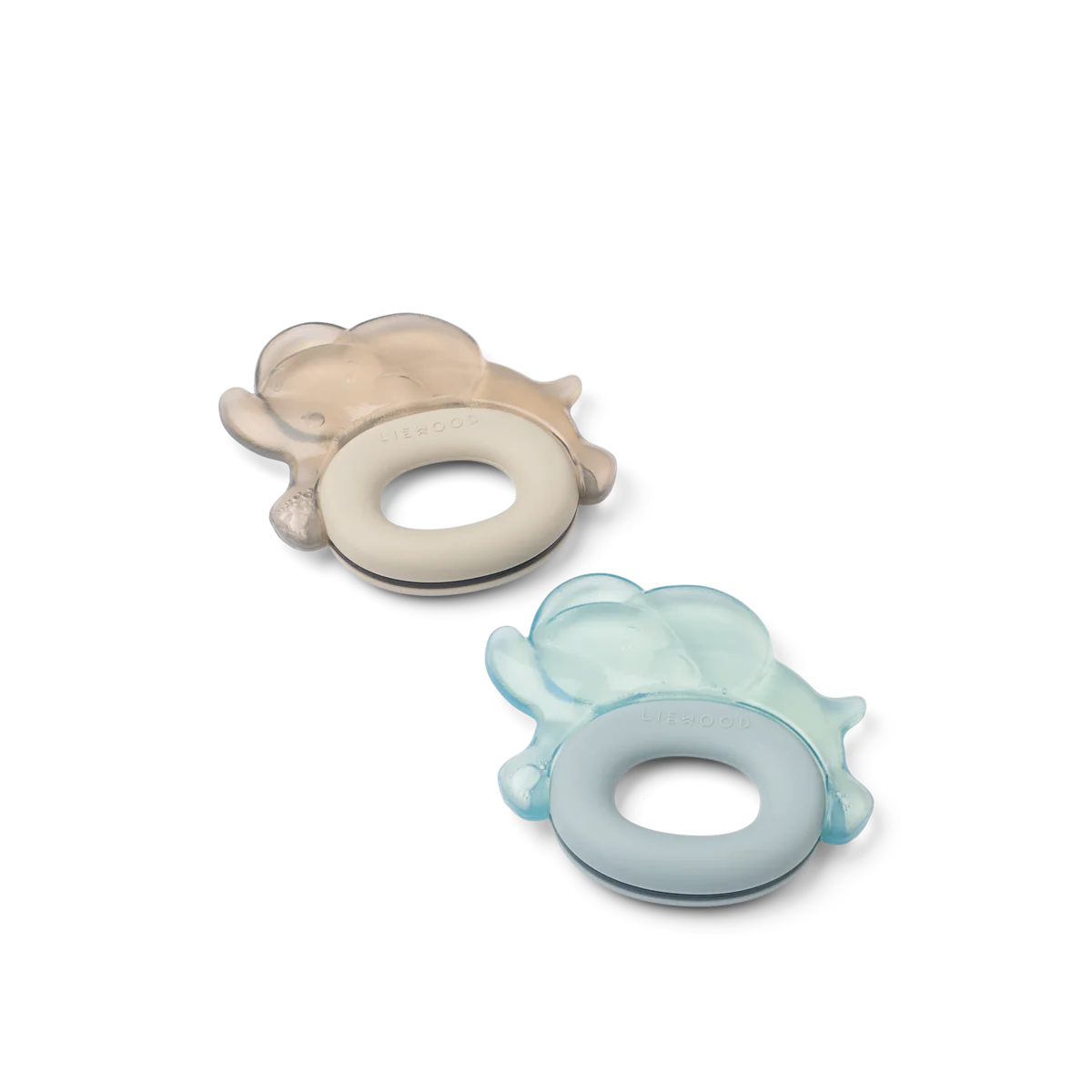 Rita Elephant Cooling Teether Set of 2 (Sandy/Dove Blue)