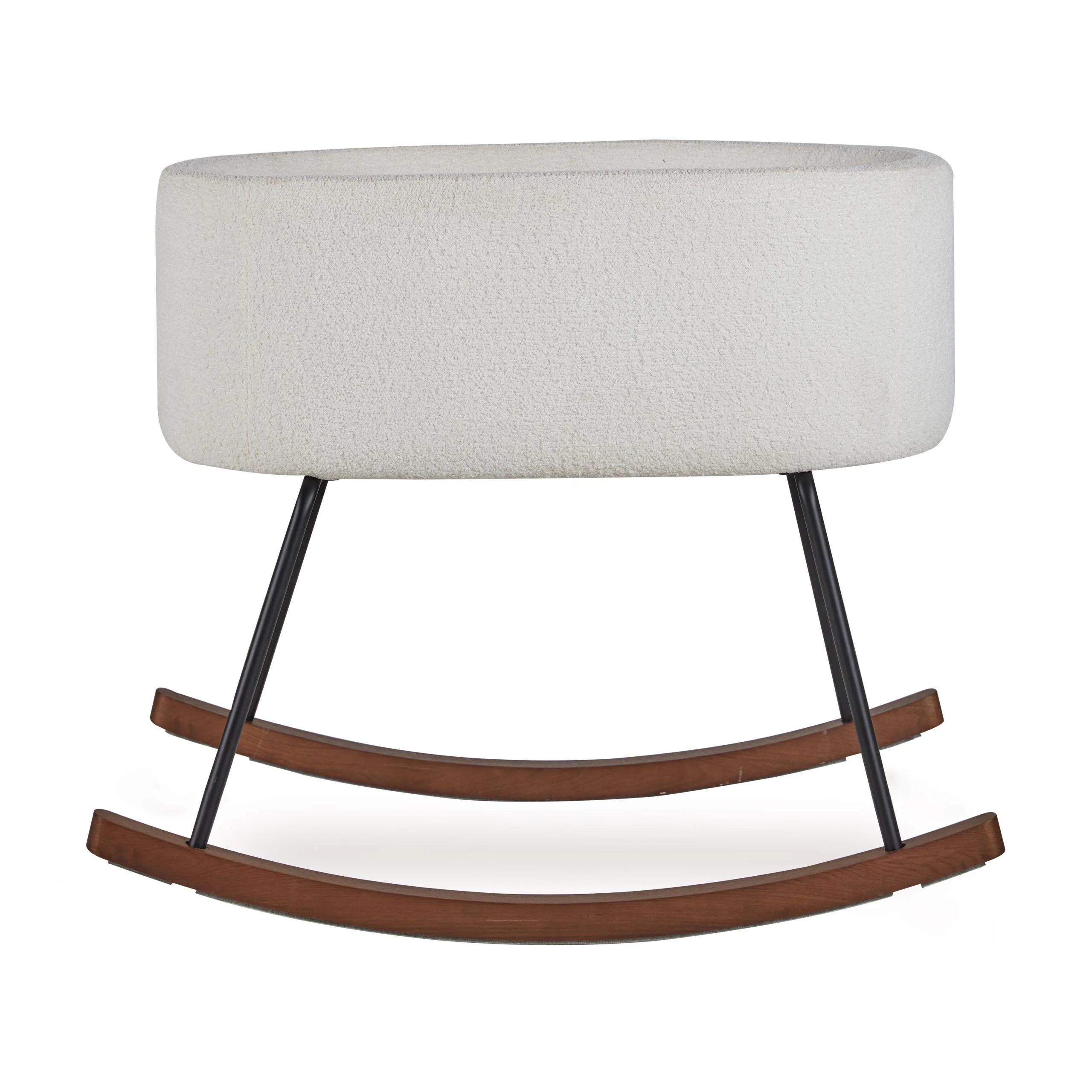 Rocking Cradle De Luxe Baby Crib (Boucle Cream) - Image 2