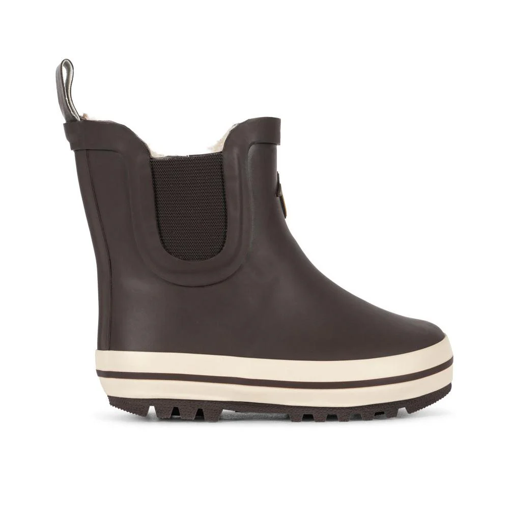 Roi Lemon Thermo Lined Welly Rain Boots (Chocolate Brown) - Image 8